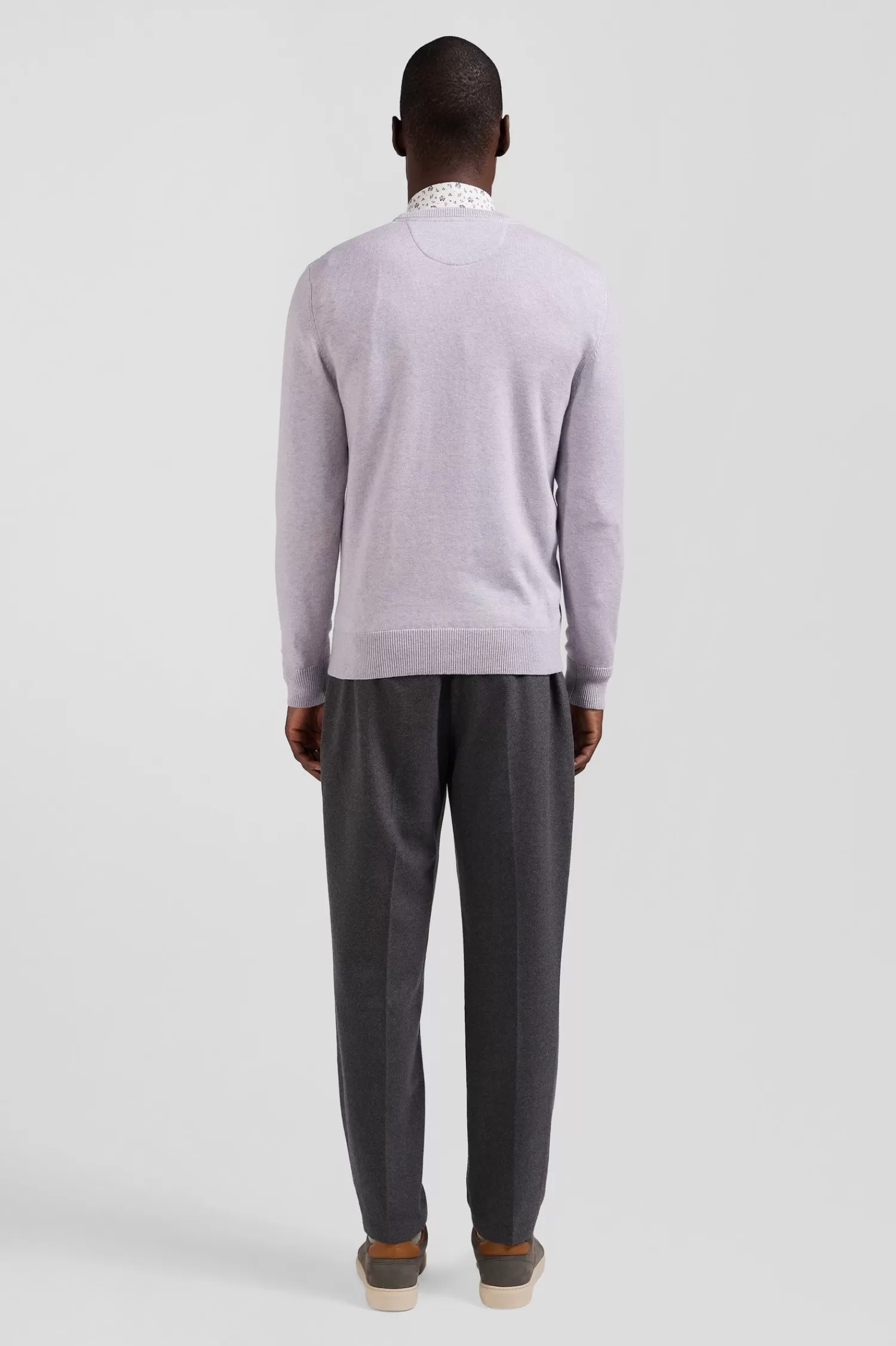 regular_grey_wool_and_cotton_crew_neck_jumper_5.webp Eden Park Regular grey wool and cotton crew neck jumper< Sweaters