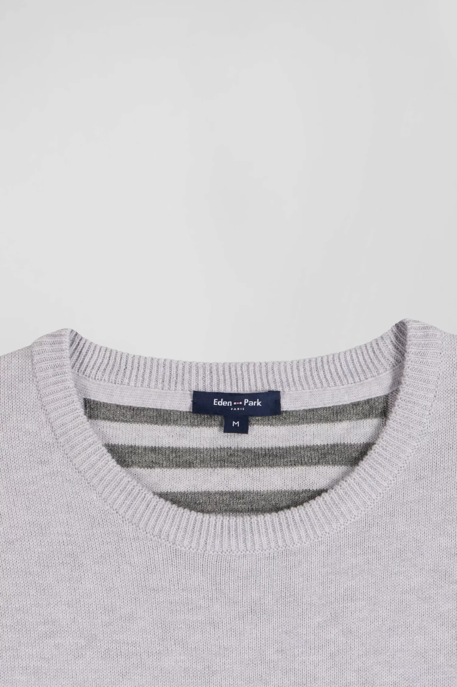 regular_grey_wool_and_cotton_crew_neck_jumper_6.webp Eden Park Regular grey wool and cotton crew neck jumper< Sweaters