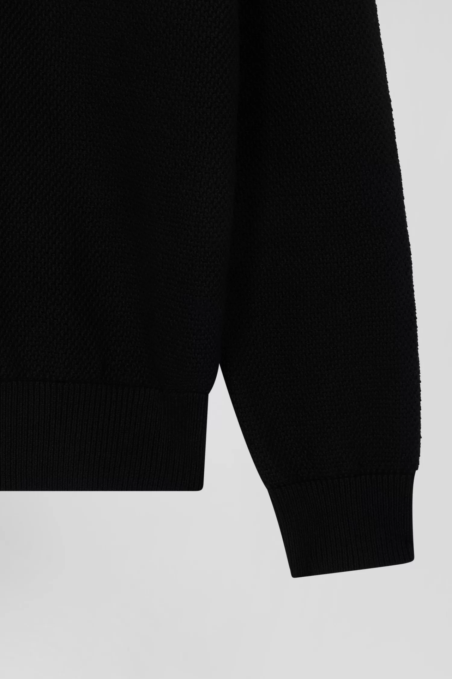 regular_grey_wool_and_cotton_jumper_with_knit_patterns_and_rugby_shirt_collar_6.webp Eden Park Regular grey wool and cotton jumper with knit patterns and rugby shirt collar< Sweaters