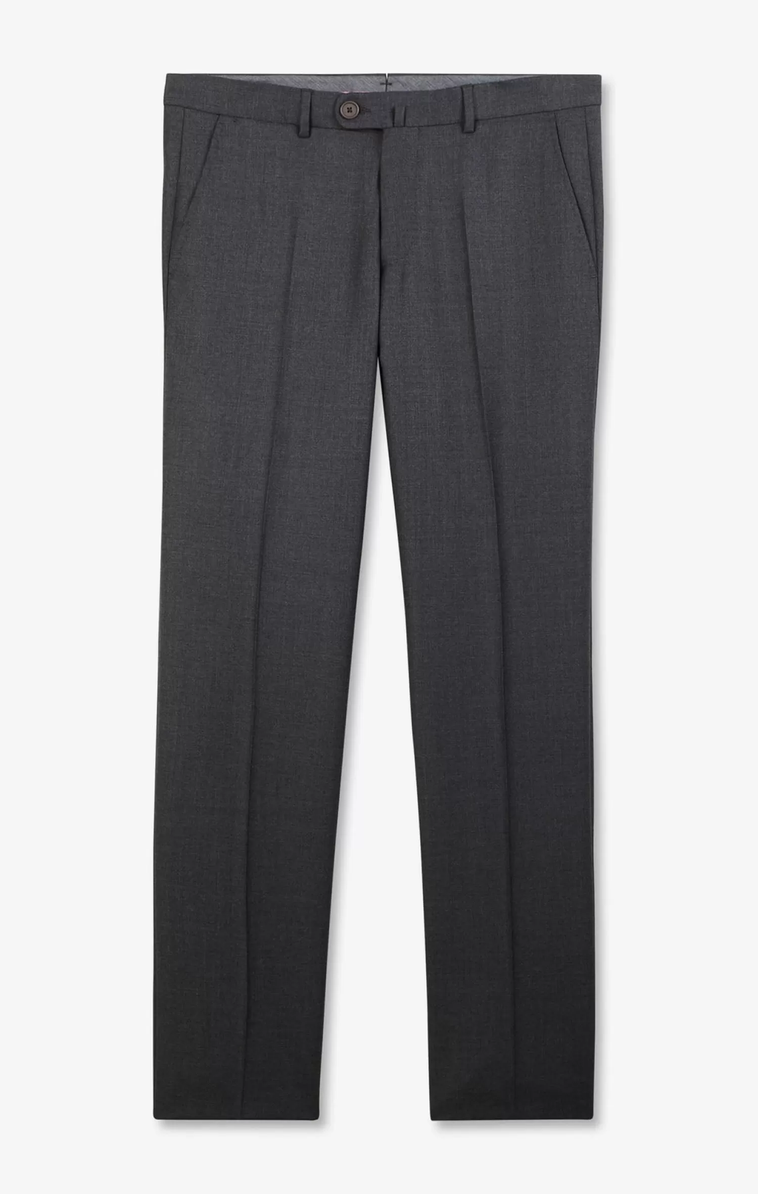 Eden Park Regular grey wool trousers with broken fold< Pants