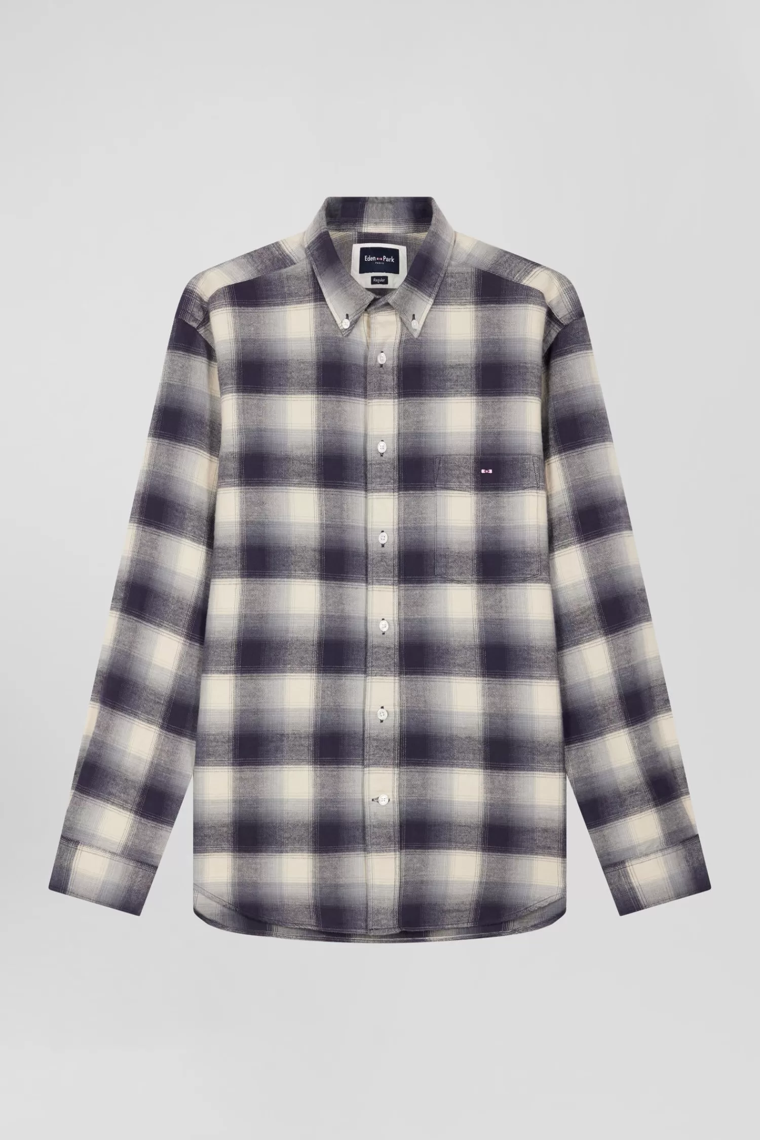 Eden Park Regular indigo checked cotton shirt< Shirts
