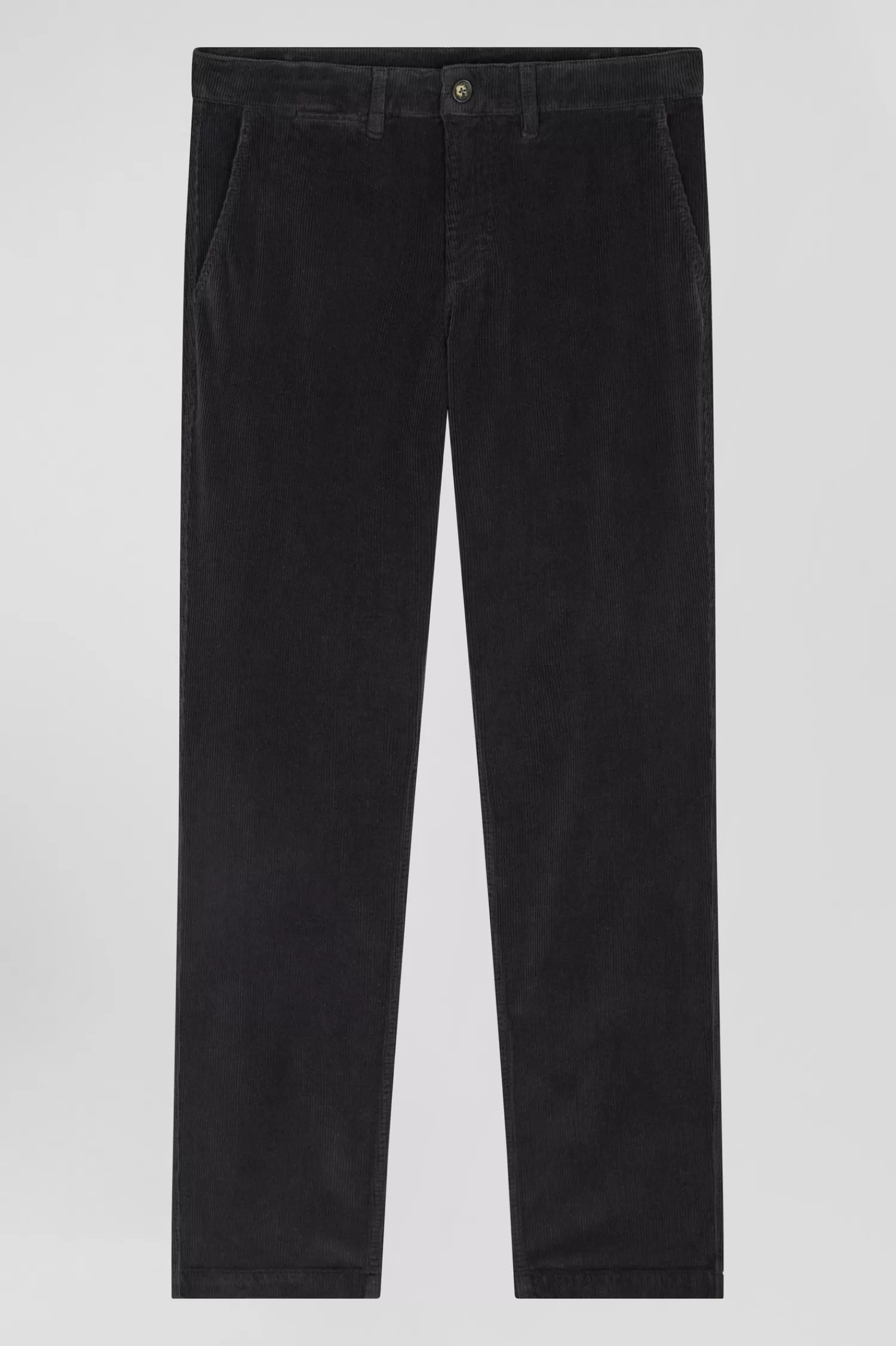 Eden Park Regular khaki stretch cotton velvet chino trousers< Pants