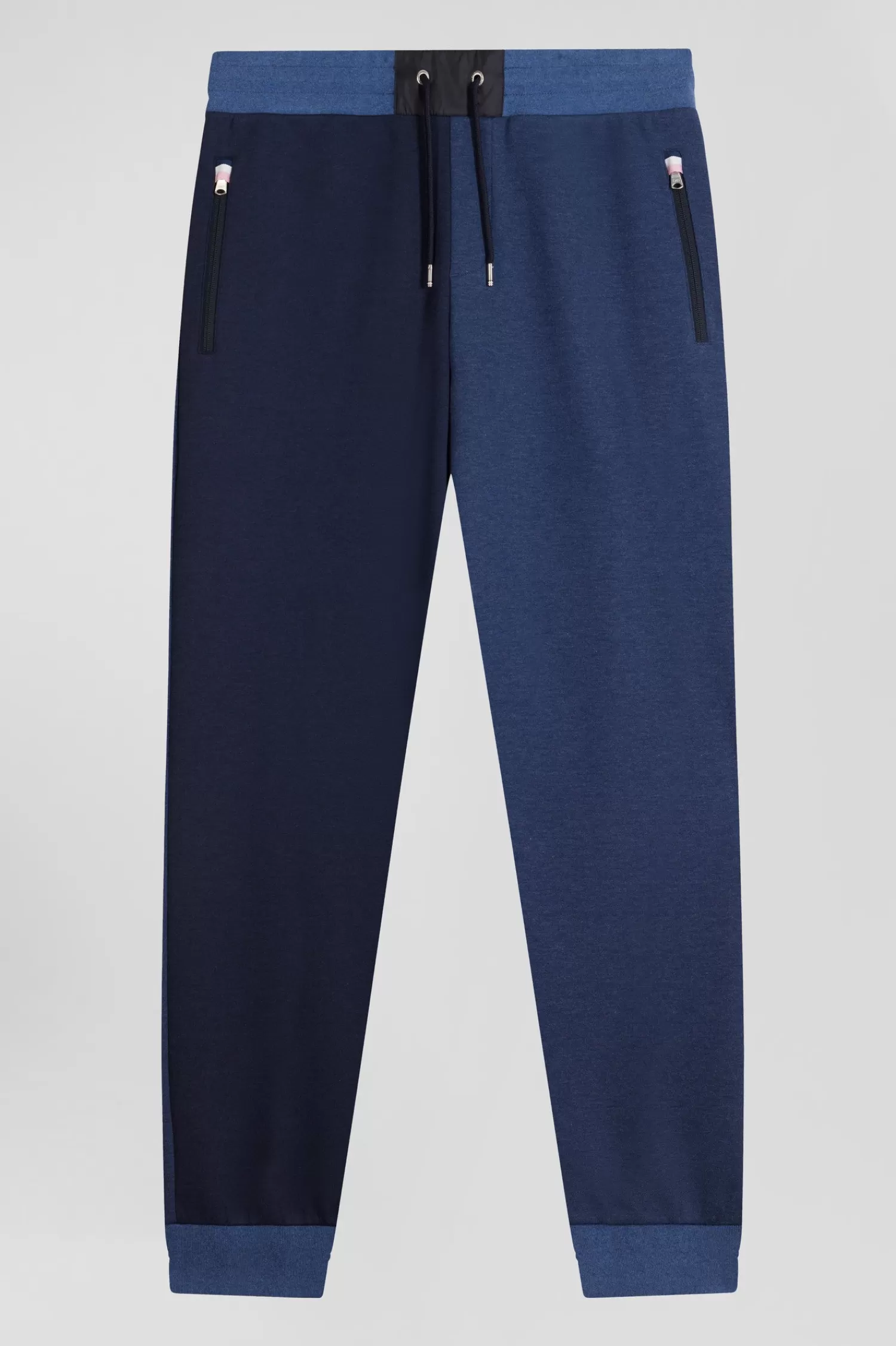 Eden Park Regular navy blue bicolour mixed cotton jogging bottoms< Pants