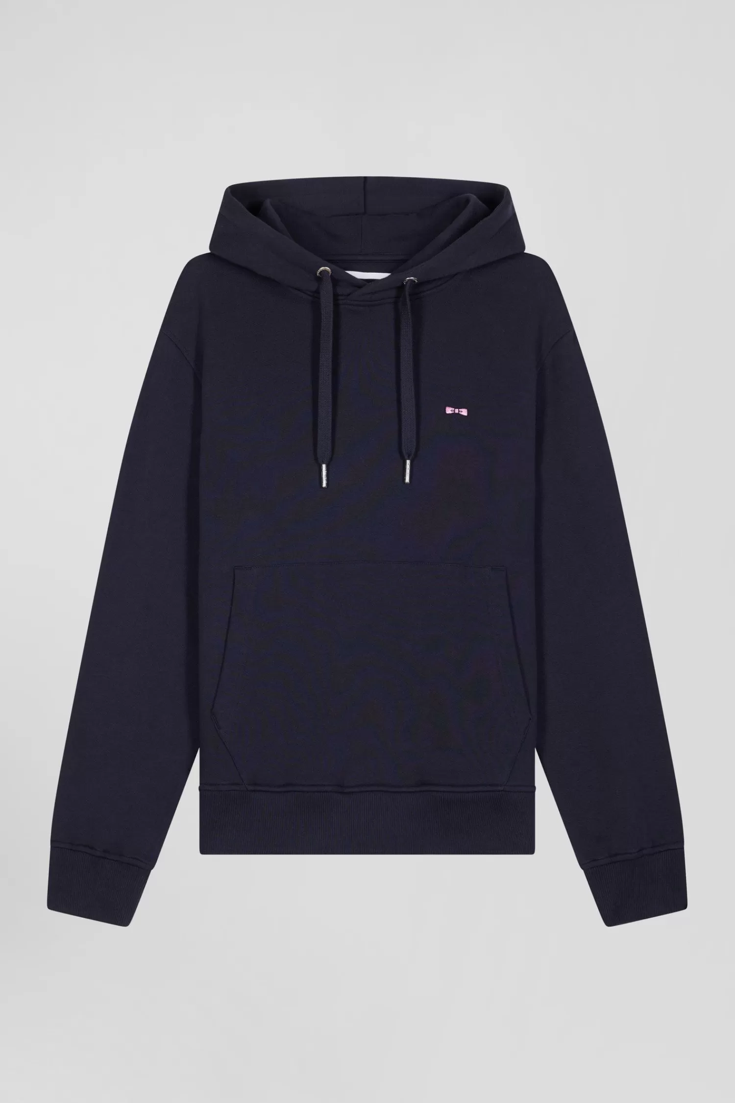 Eden Park Regular navy blue brushed cotton fleece hoodie< Sweatshirts