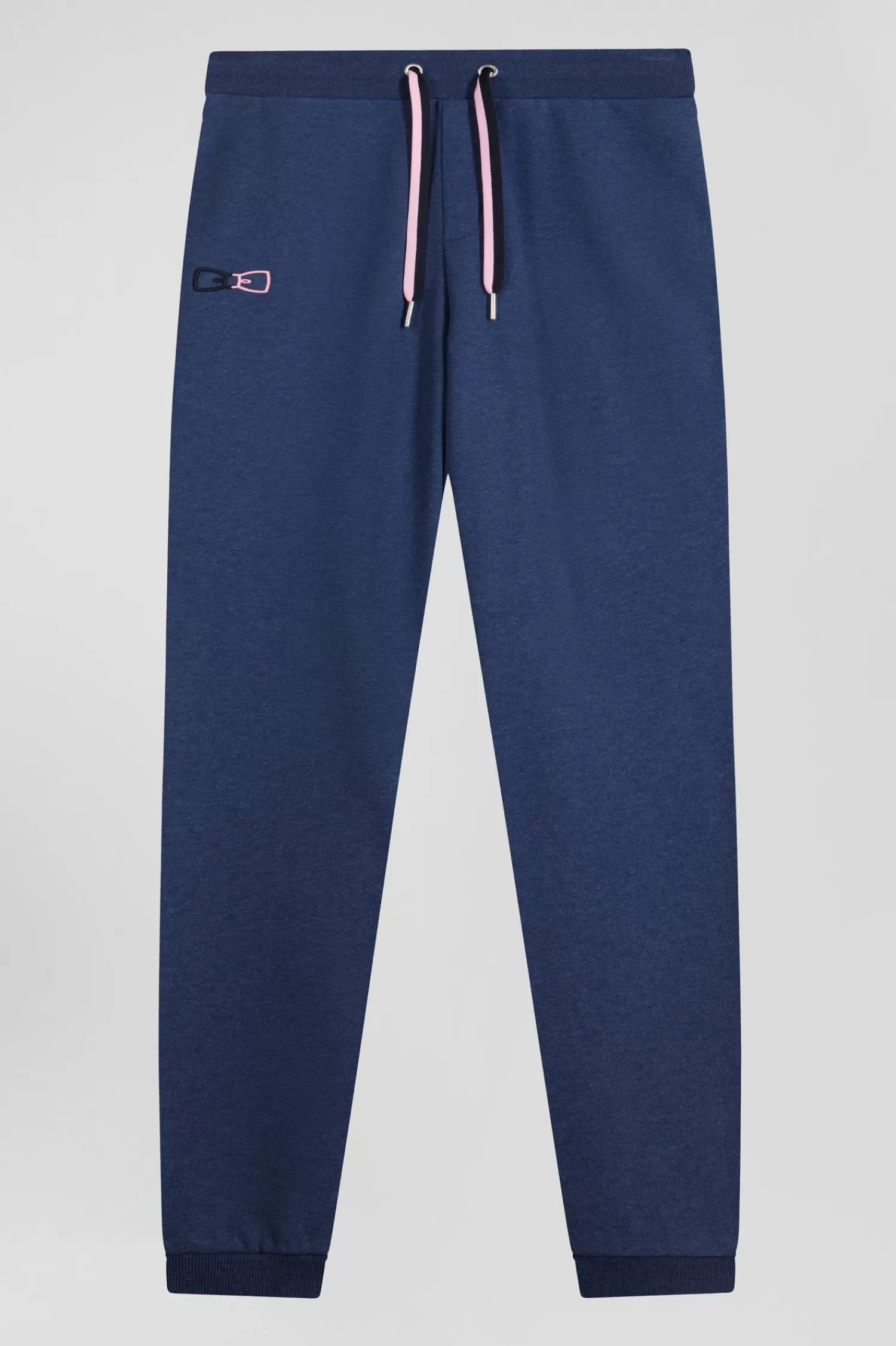 Eden Park Regular navy blue brushed cotton fleece jogging bottoms< Pants