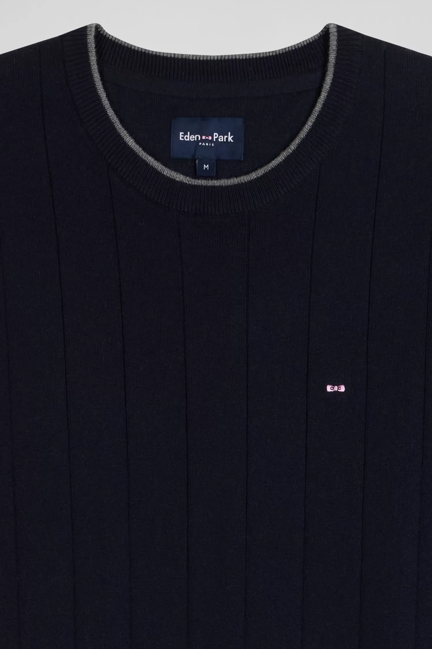 regular_navy_blue_cotton_and_cashmere_crew_neck_jumper_6.webp Eden Park Regular navy blue cotton and cashmere crew neck jumper< Sweaters