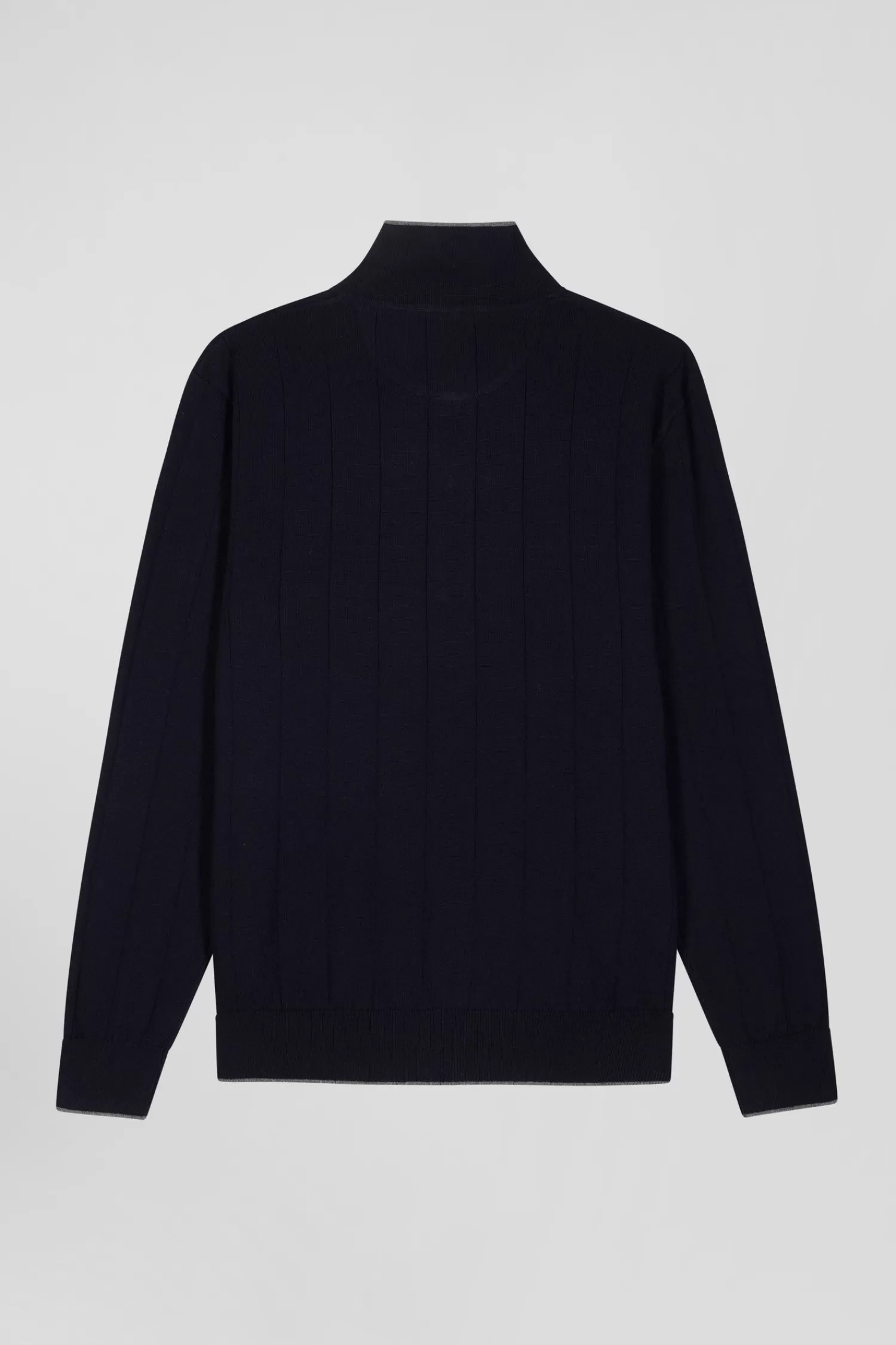 regular_navy_blue_cotton_and_cashmere_jumper_with_rugby_shirt_collar_3.webp Eden Park Regular navy blue cotton and cashmere jumper with rugby shirt collar< Sweaters