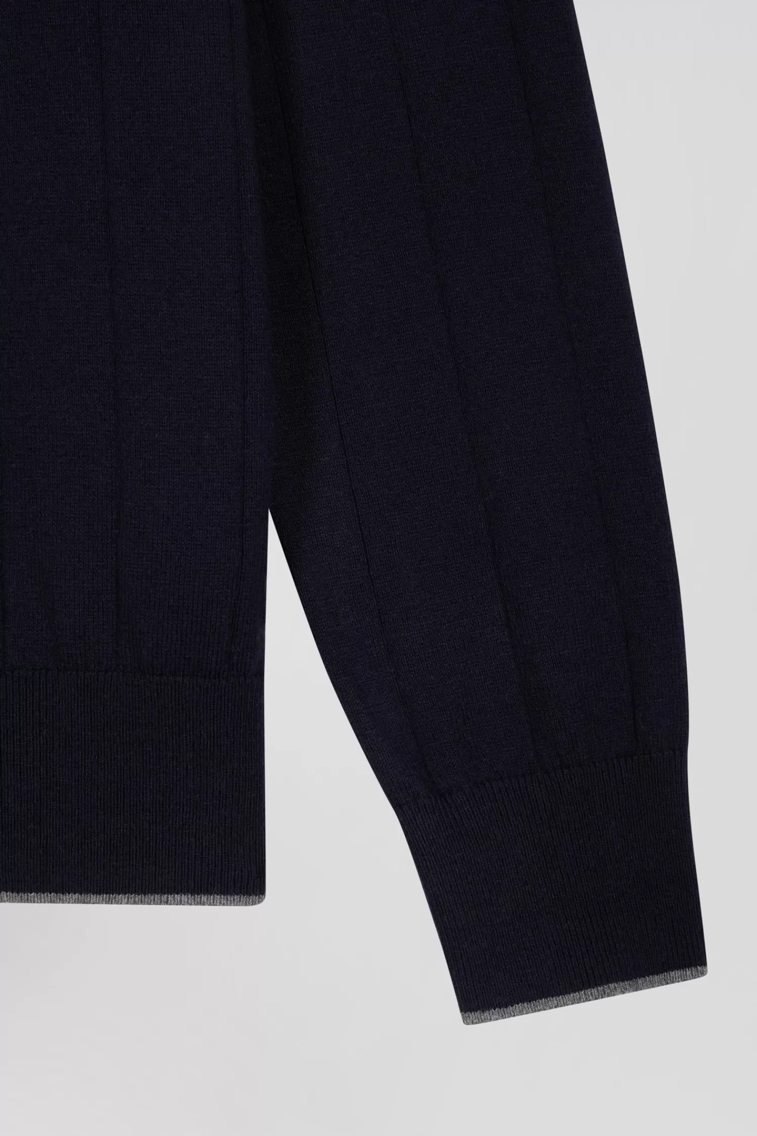 regular_navy_blue_cotton_and_cashmere_jumper_with_rugby_shirt_collar_7.webp Eden Park Regular navy blue cotton and cashmere jumper with rugby shirt collar< Sweaters