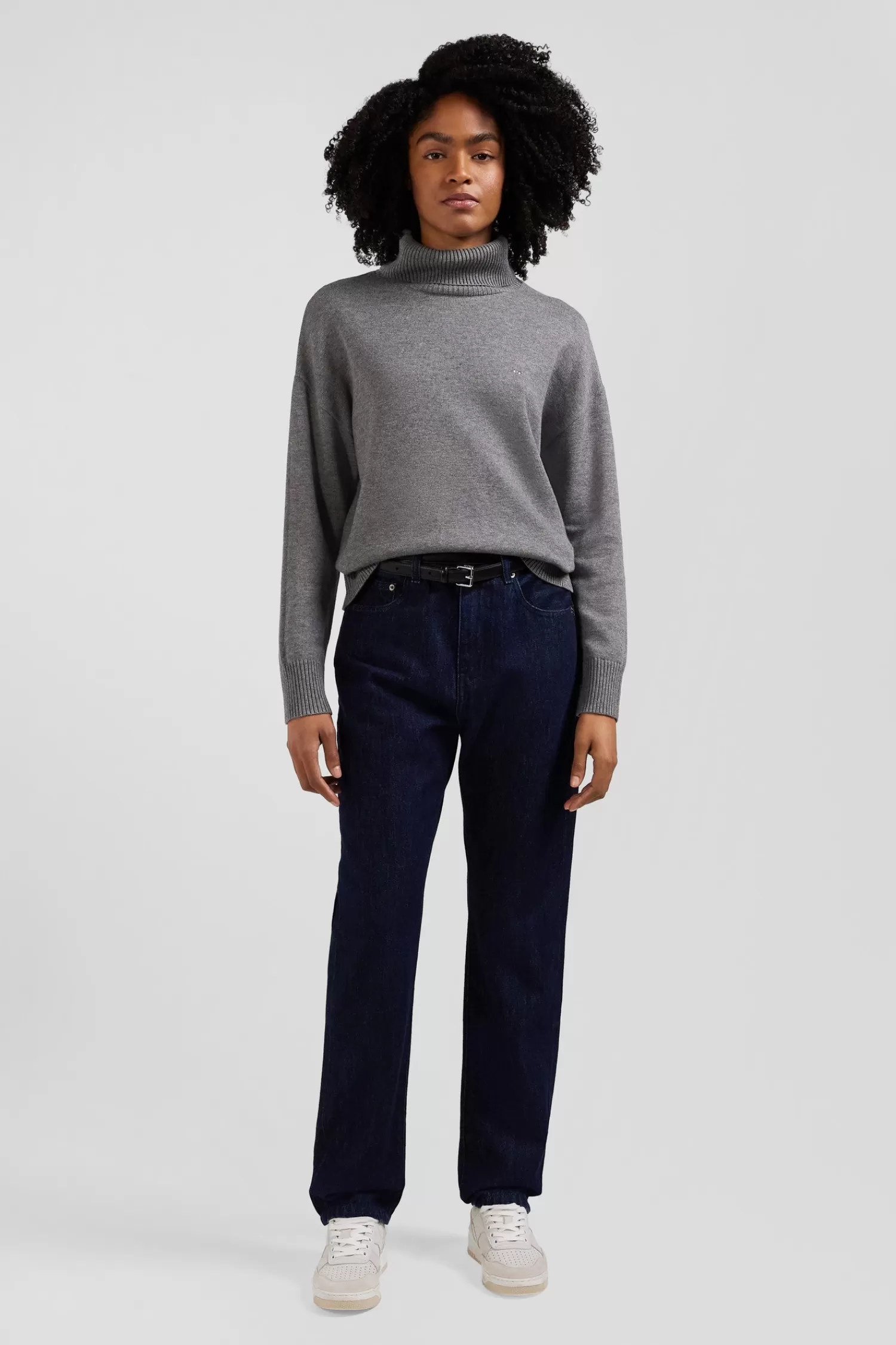 Eden Park Regular navy blue cotton 5-pocket jeans<Women Pants