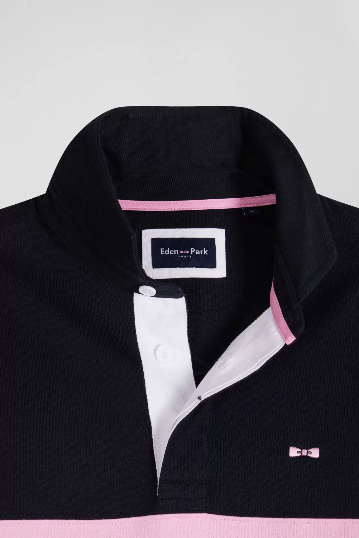 Eden Park Regular navy blue long-sleeved cotton rugby shirt with N°10 embroidery< Rugby Shirts