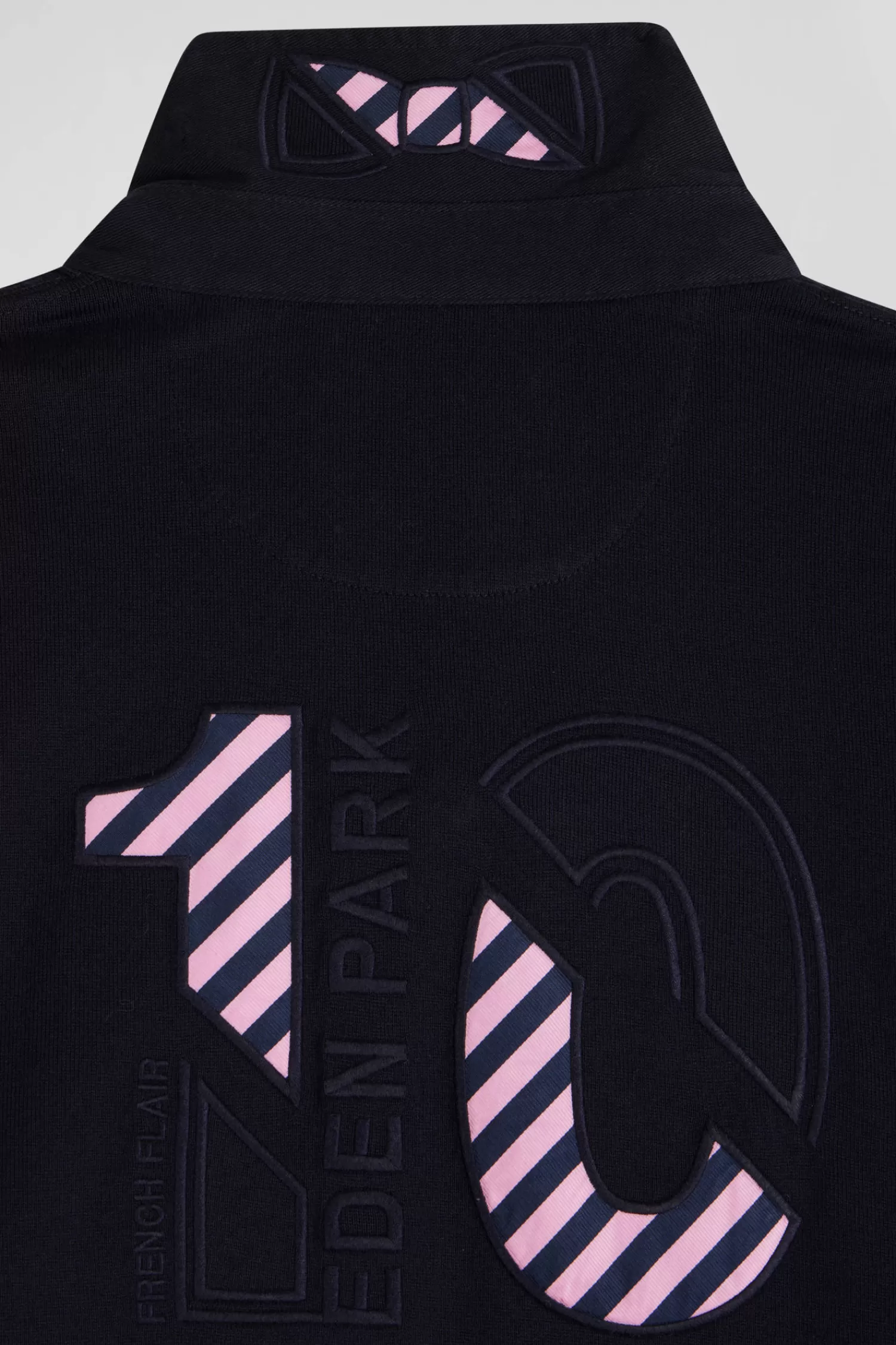 Eden Park Regular navy blue long-sleeved cotton rugby shirt with N°10 embroidery< Rugby Shirts