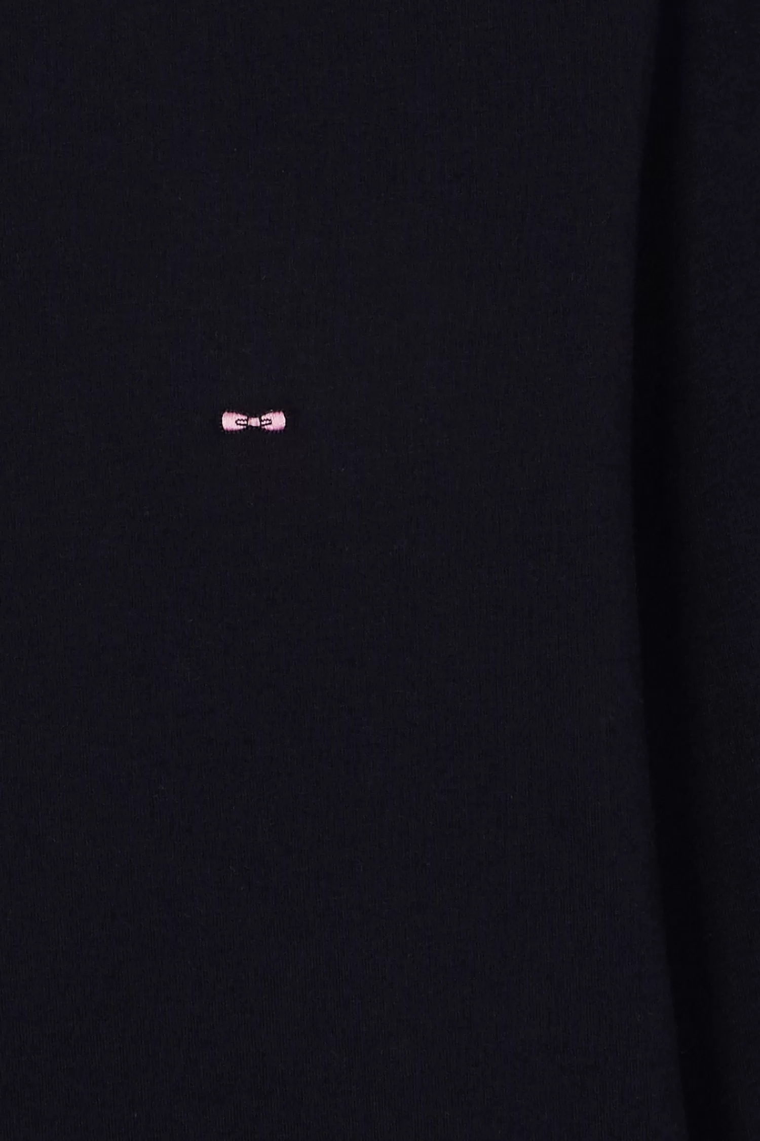 Eden Park Regular navy blue long-sleeved cotton T-shirt with floral back patch< T-shirts