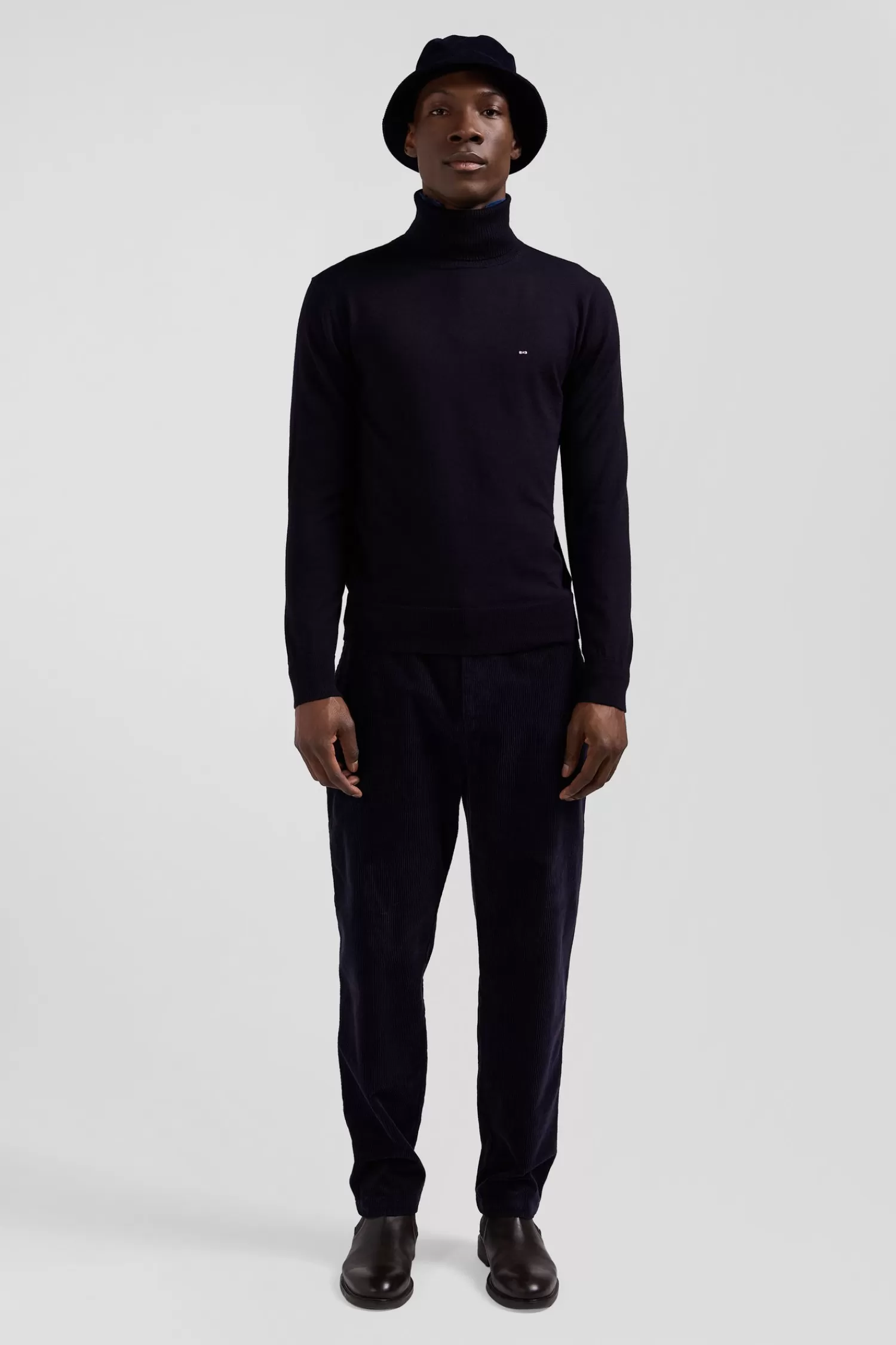 Eden Park Regular navy blue merino wool turtleneck jumper< Sweaters