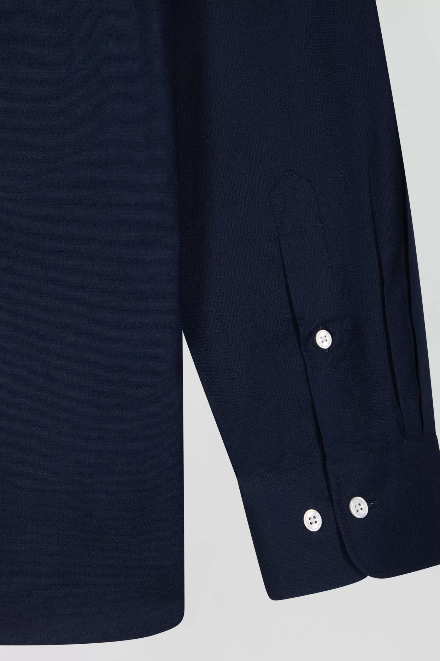 Eden Park Regular navy blue oxford cotton shirt with back embroidery< Shirts