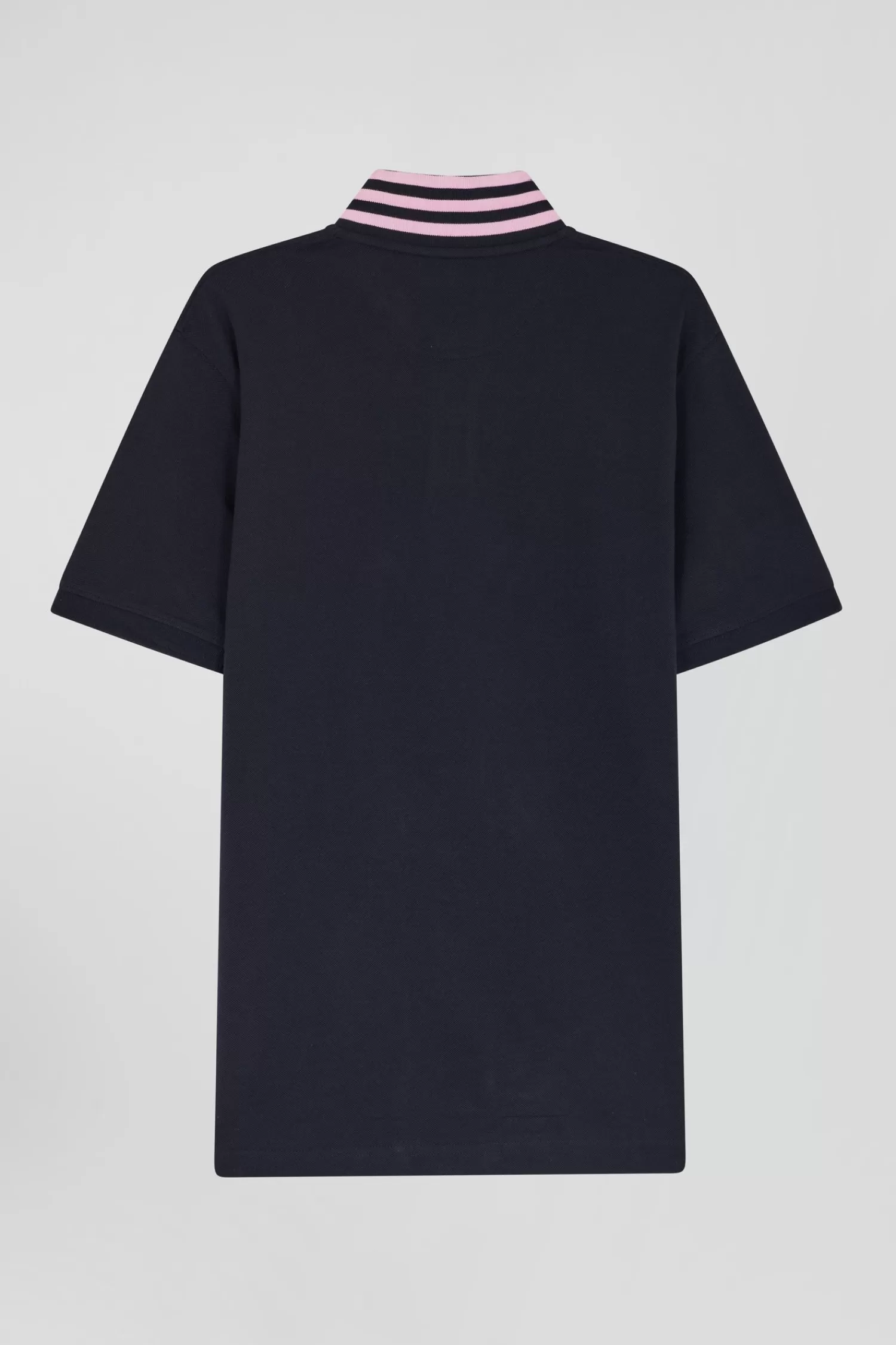 Eden Park Regular navy blue short-sleeved cotton piqué polo shirt< Polos