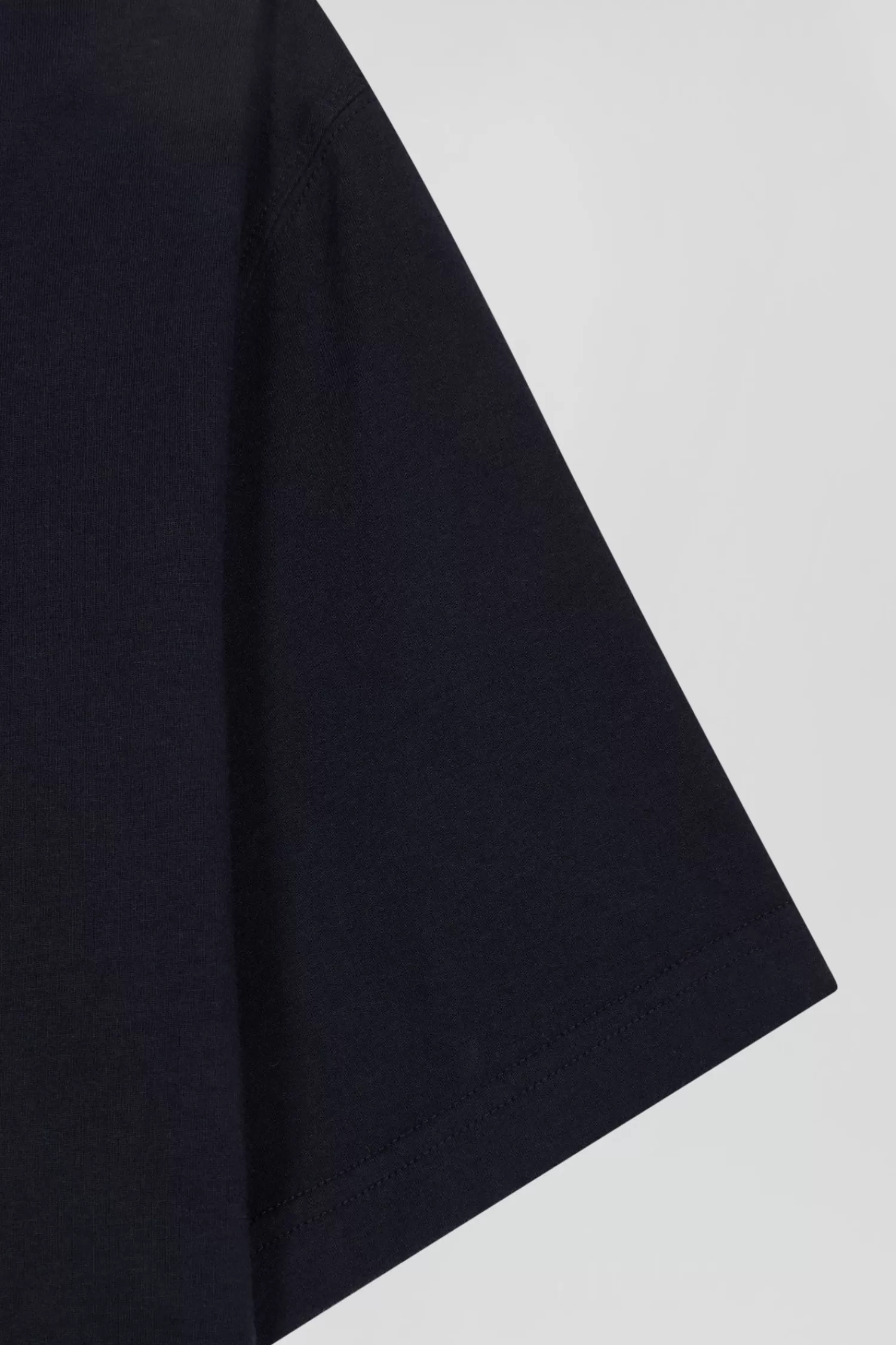 Eden Park Regular navy blue short-sleeved cotton T-shirt with back patch< T-shirts