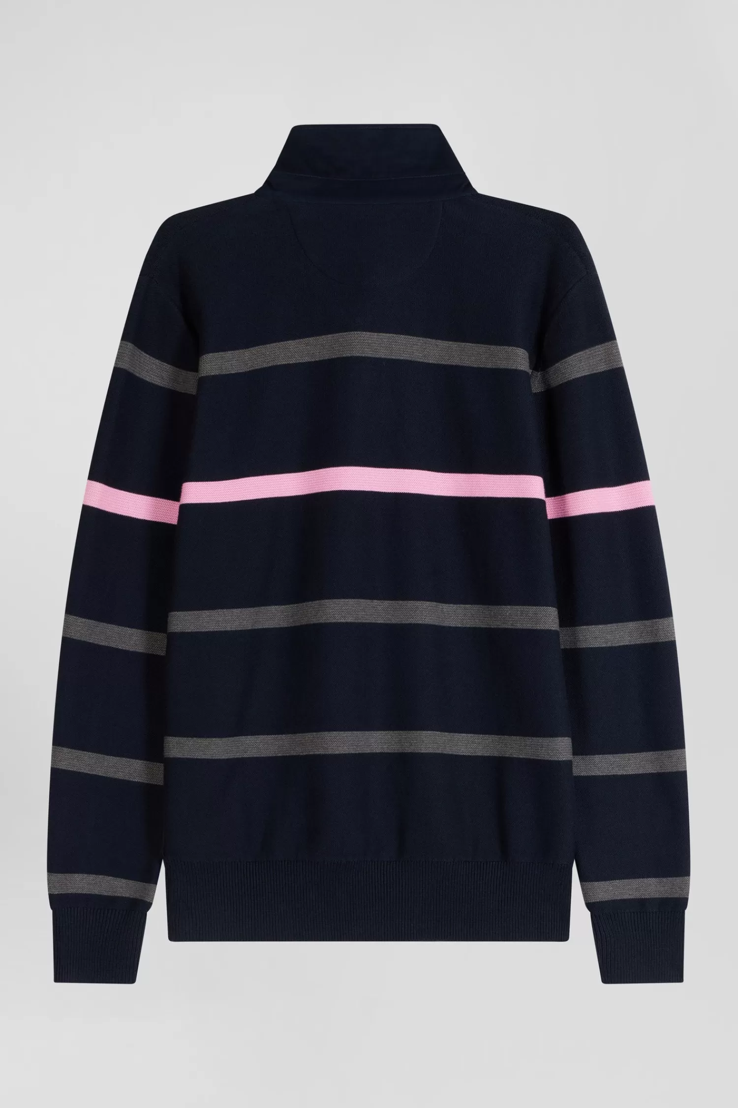 regular_navy_blue_striped_cotton_polo_neck_jumper_3.webp Eden Park Regular navy blue striped cotton polo neck jumper< Sweaters