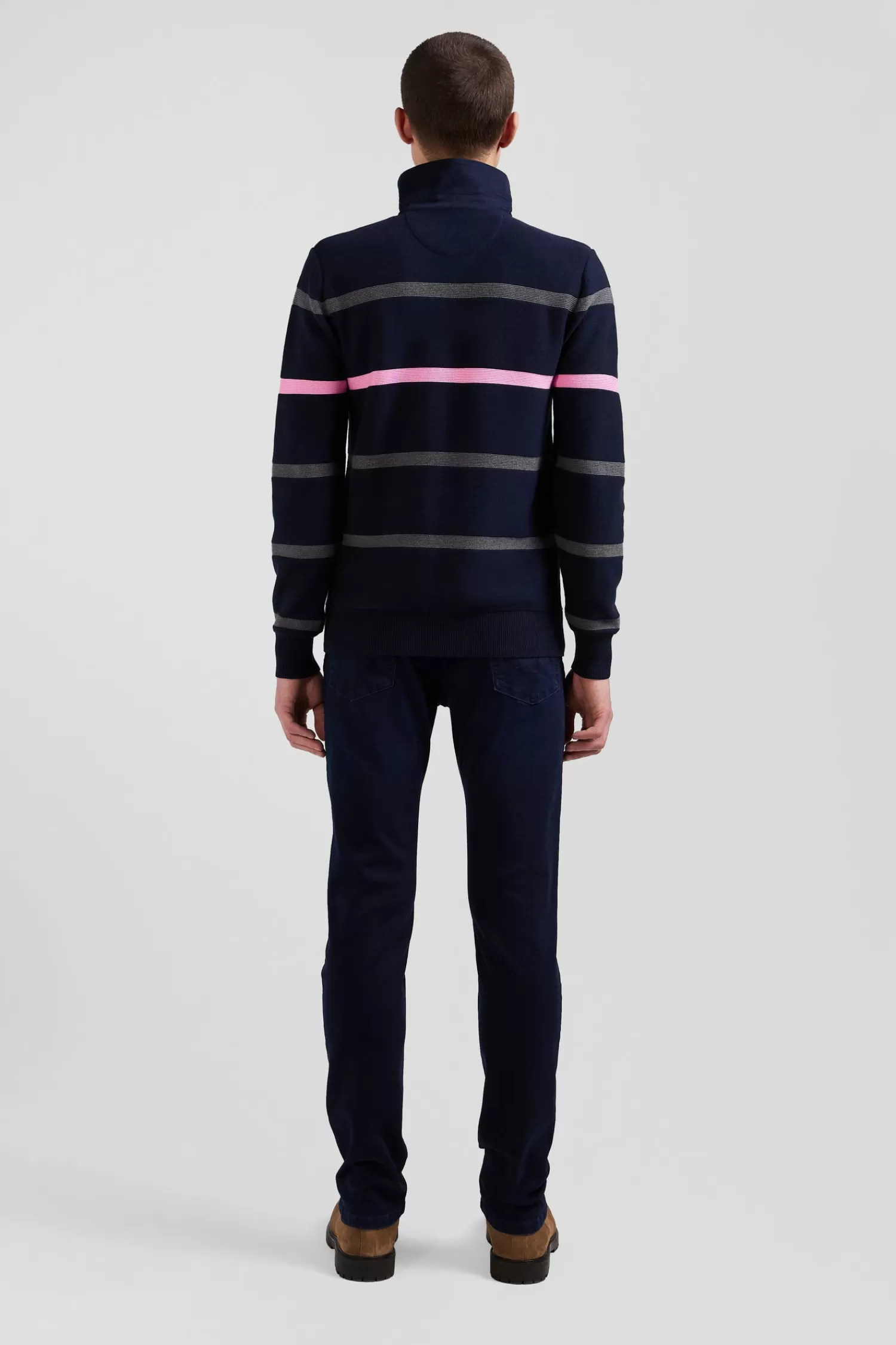 regular_navy_blue_striped_cotton_polo_neck_jumper_5.webp Eden Park Regular navy blue striped cotton polo neck jumper< Sweaters