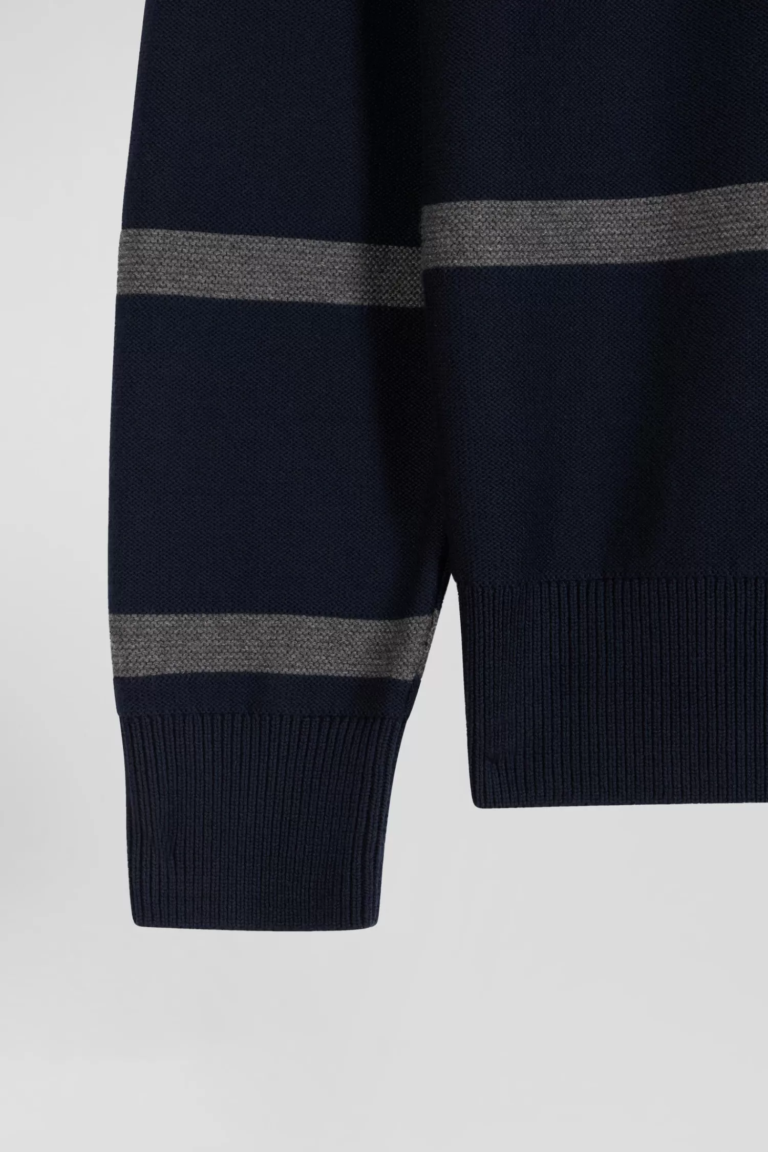 regular_navy_blue_striped_cotton_polo_neck_jumper_8.webp Eden Park Regular navy blue striped cotton polo neck jumper< Sweaters