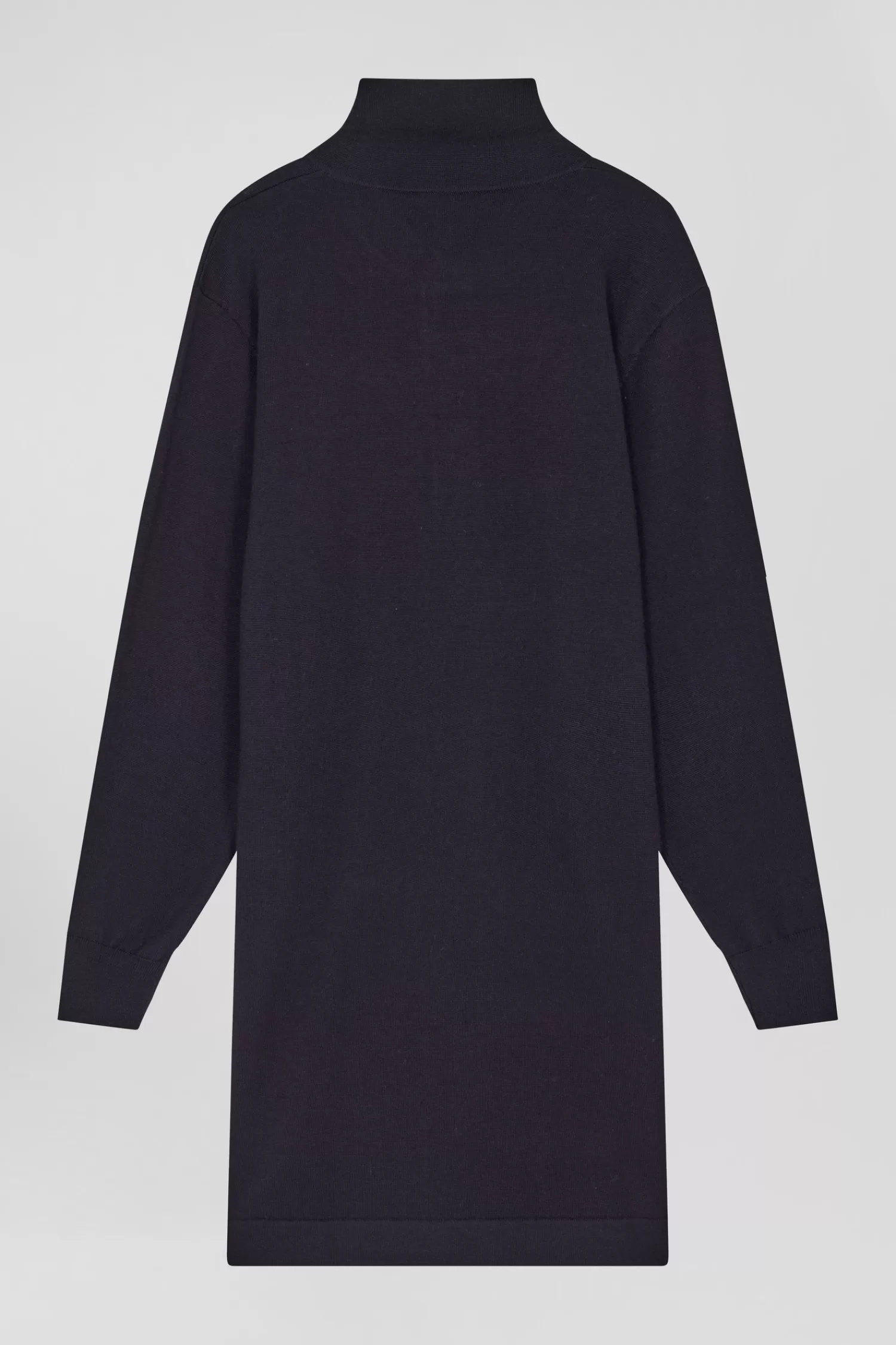 regular_navy_blue_wool_dress_with_rugby_shirt_collar_3.webp Eden Park Regular navy blue wool dress with rugby shirt collar<Women Dresses And Skirts