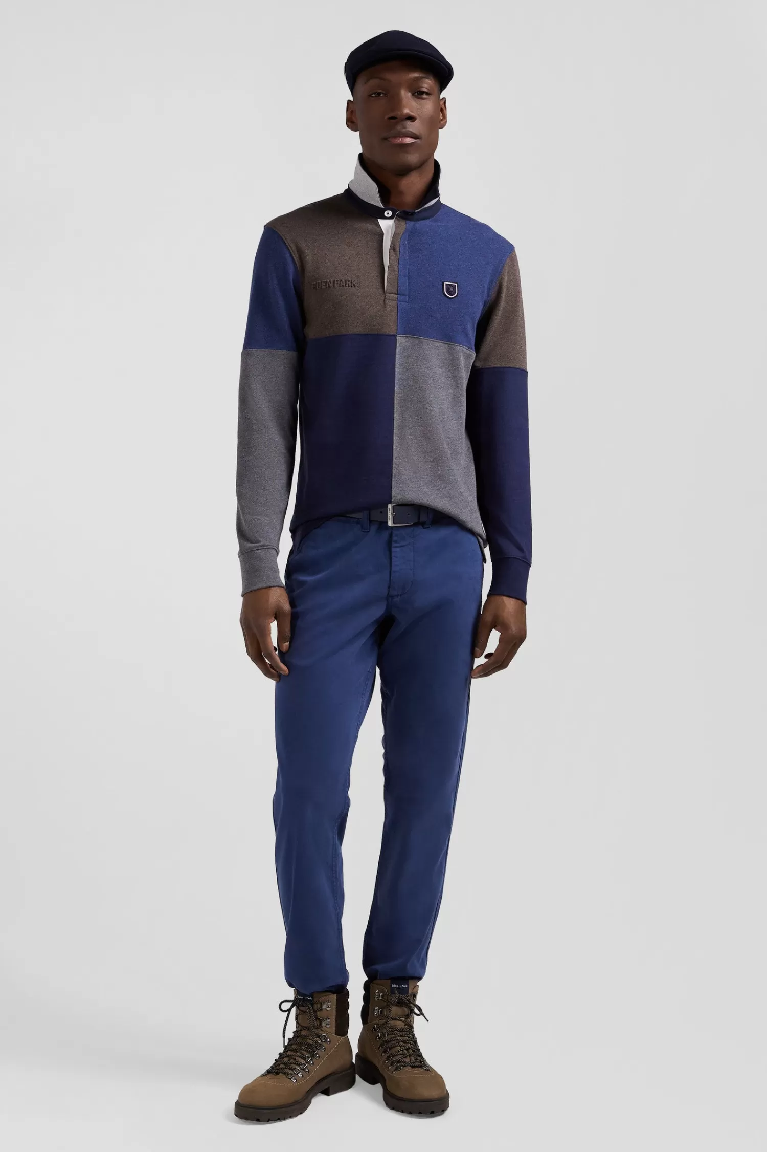 Eden Park Regular navy long-sleeved Barbarian cotton rugby shirt< Rugby Shirts