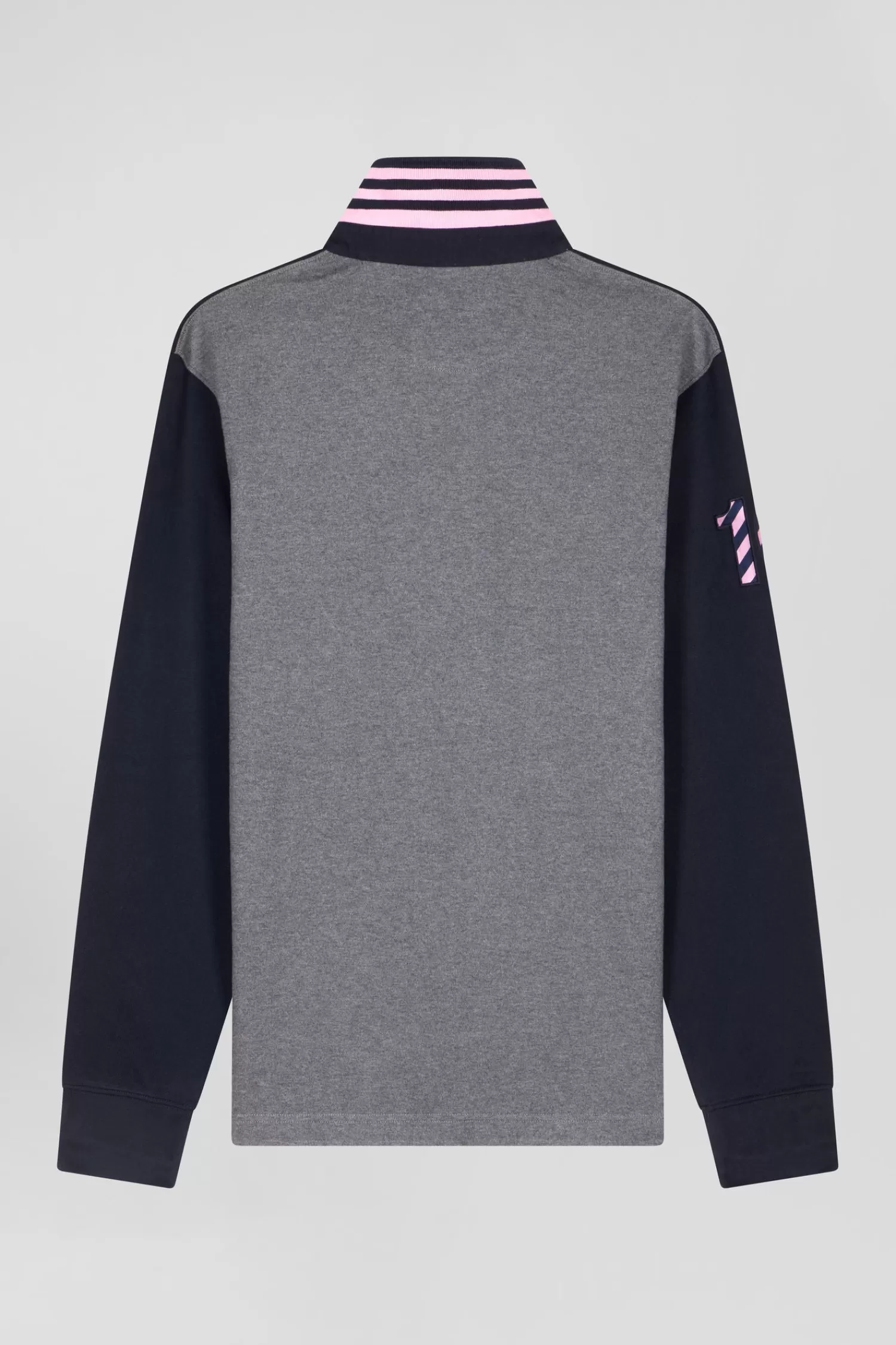 regular_navy_longsleeved_cotton_rugby_shirt_with_sleeve_n_embroidery_3.webp Eden Park Regular navy long-sleeved cotton rugby shirt with sleeve N°10 embroidery< Rugby Shirts