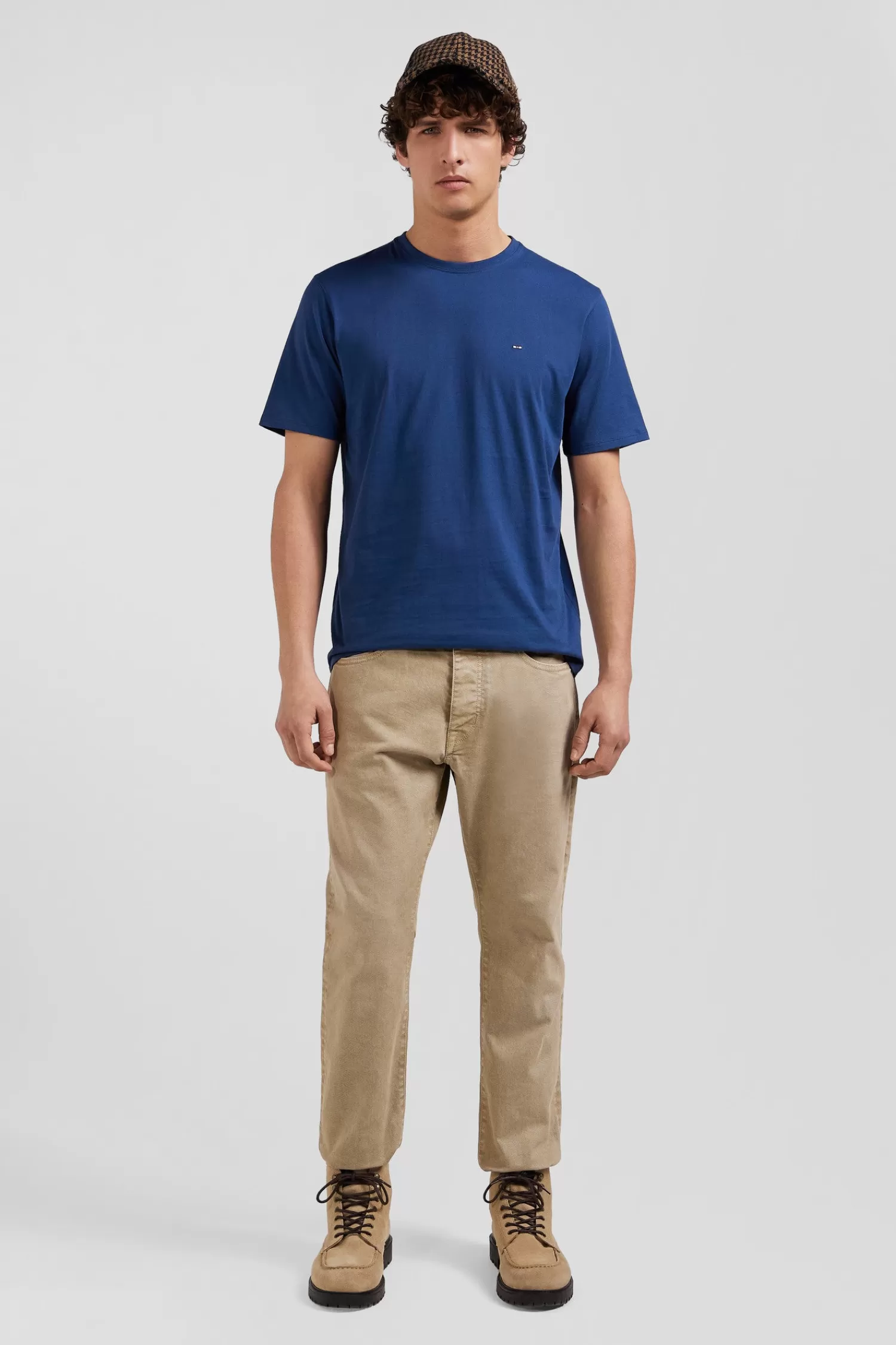 Eden Park Regular navy Pima cotton short-sleeved T-shirt< T-shirts