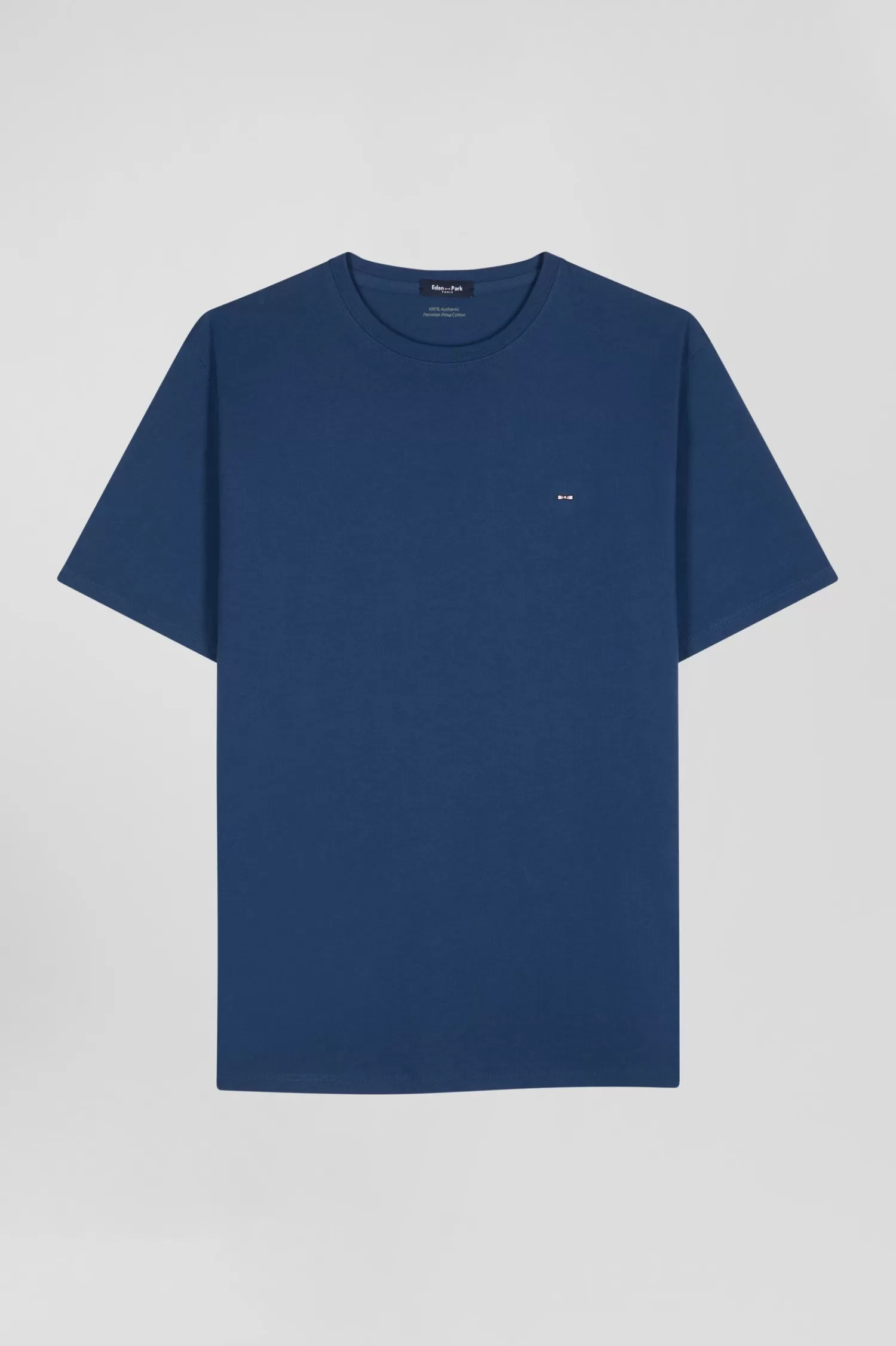 Eden Park Regular navy Pima cotton short-sleeved T-shirt< T-shirts