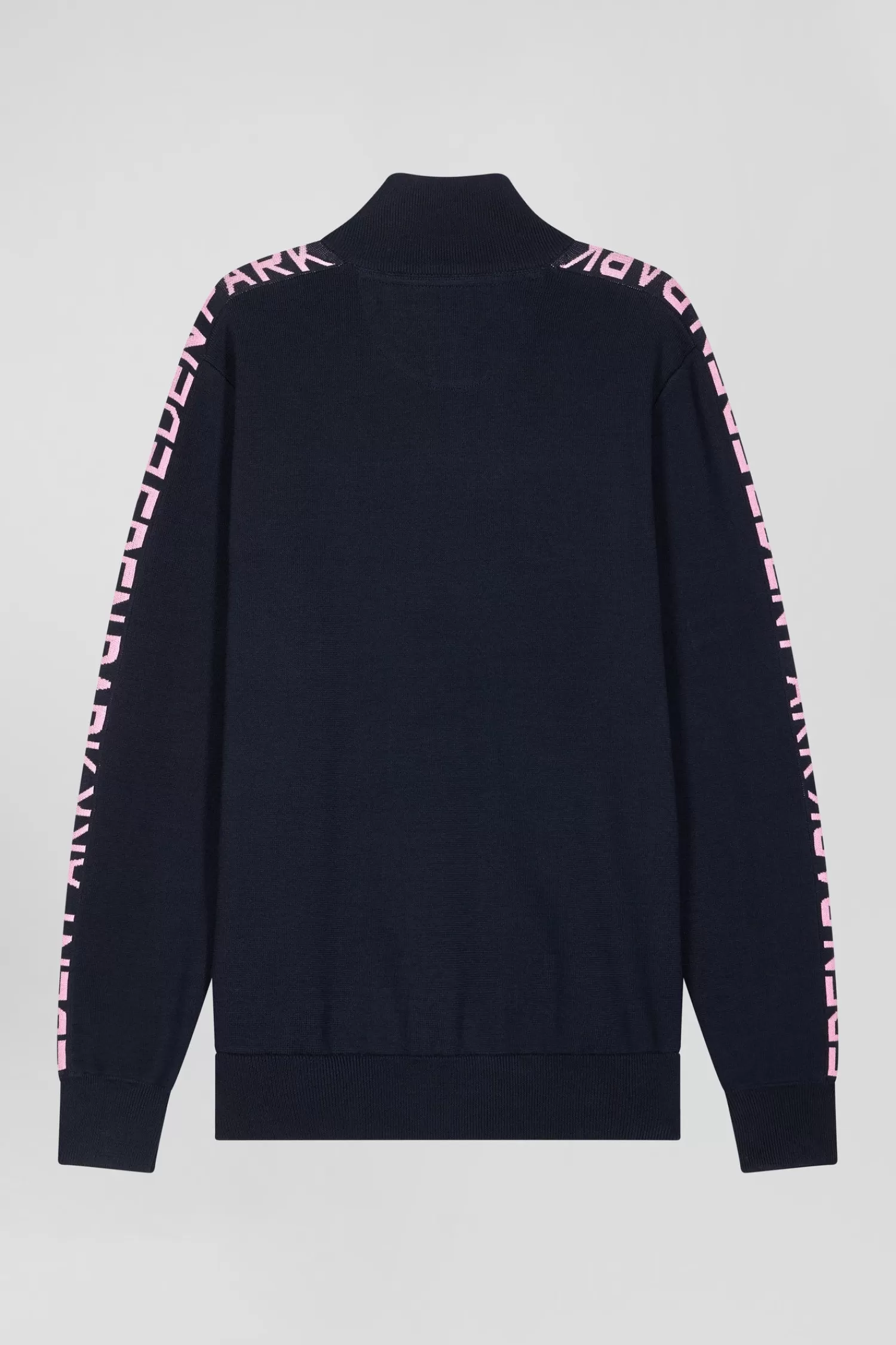 regular_navy_semizipped_cotton_jumper_with_jacquard_details_3.webp Eden Park Regular navy semi-zipped cotton jumper with jacquard details< Sweaters