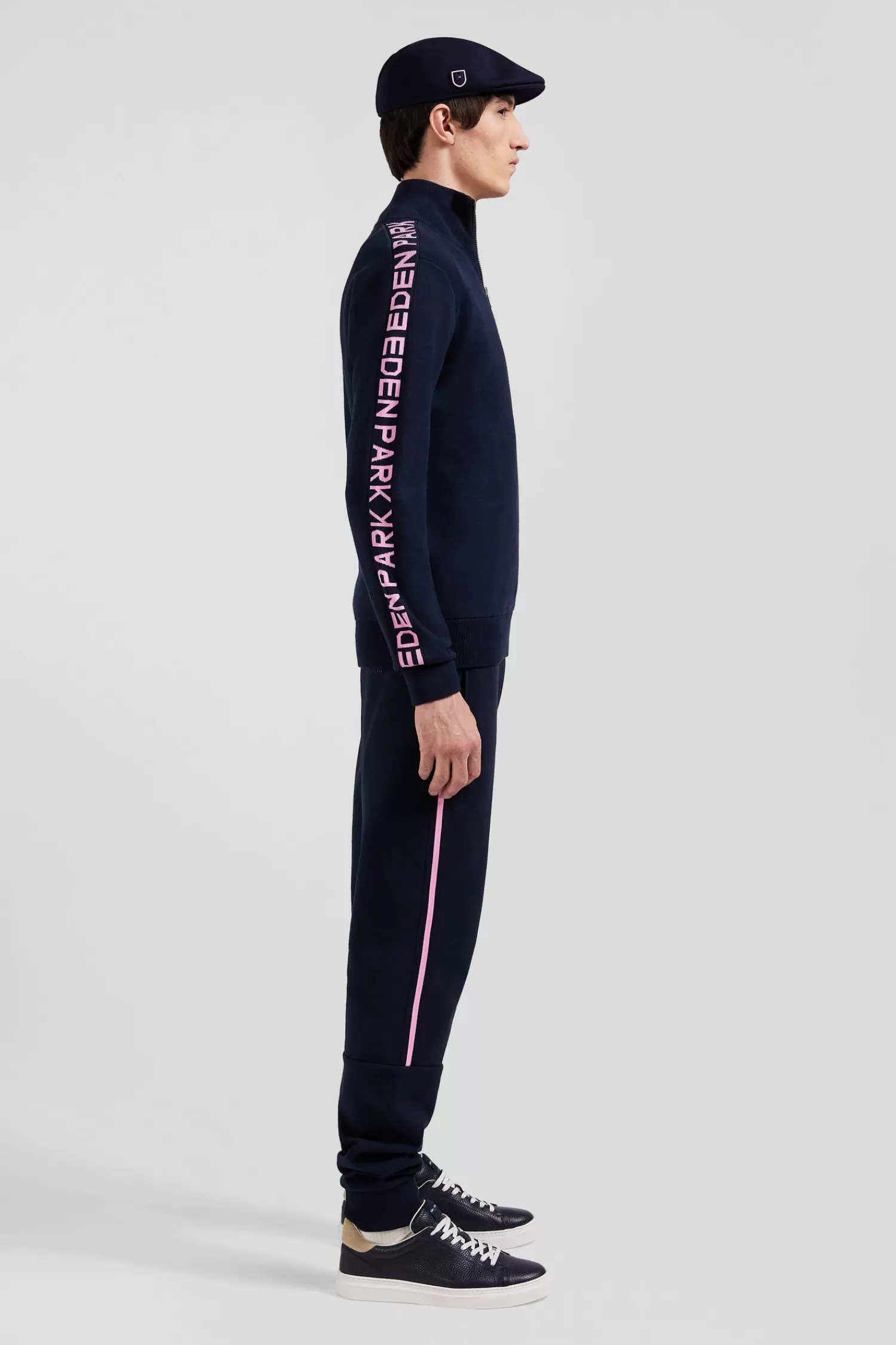 regular_navy_semizipped_cotton_jumper_with_jacquard_details_4.webp Eden Park Regular navy semi-zipped cotton jumper with jacquard details< Sweaters