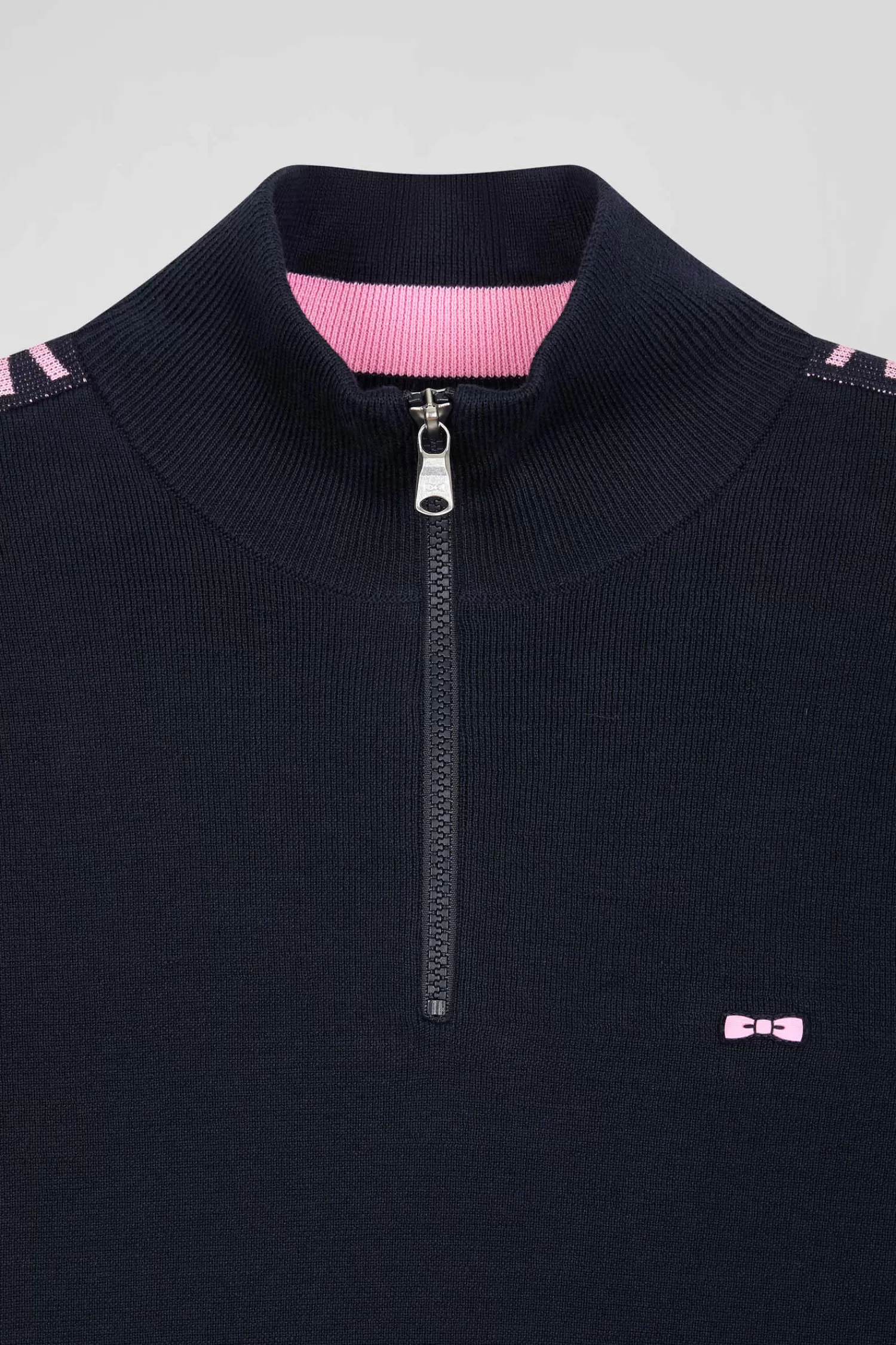 regular_navy_semizipped_cotton_jumper_with_jacquard_details_6.webp Eden Park Regular navy semi-zipped cotton jumper with jacquard details< Sweaters