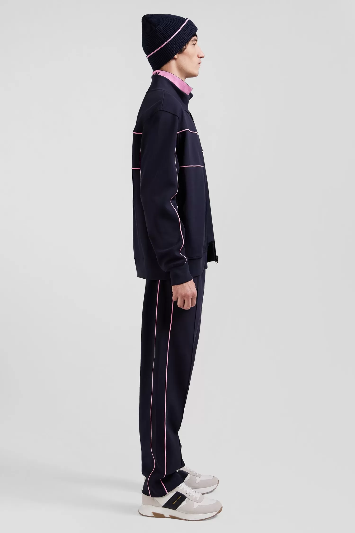 regular_navy_zipped_high_neck_sweatshirt_with_pink_piping_4.webp Eden Park Regular navy zipped high neck sweatshirt with pink piping< Sweatshirts