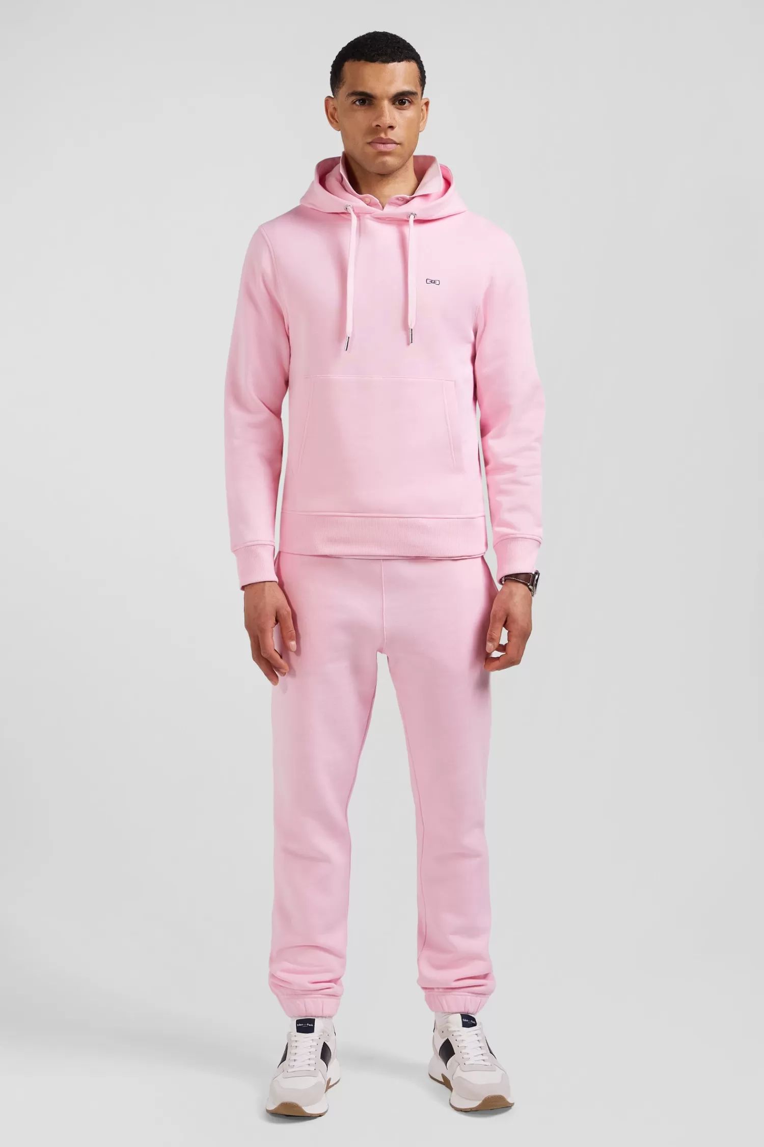 Eden Park Regular pink brushed cotton fleece hoodie< Sweatshirts