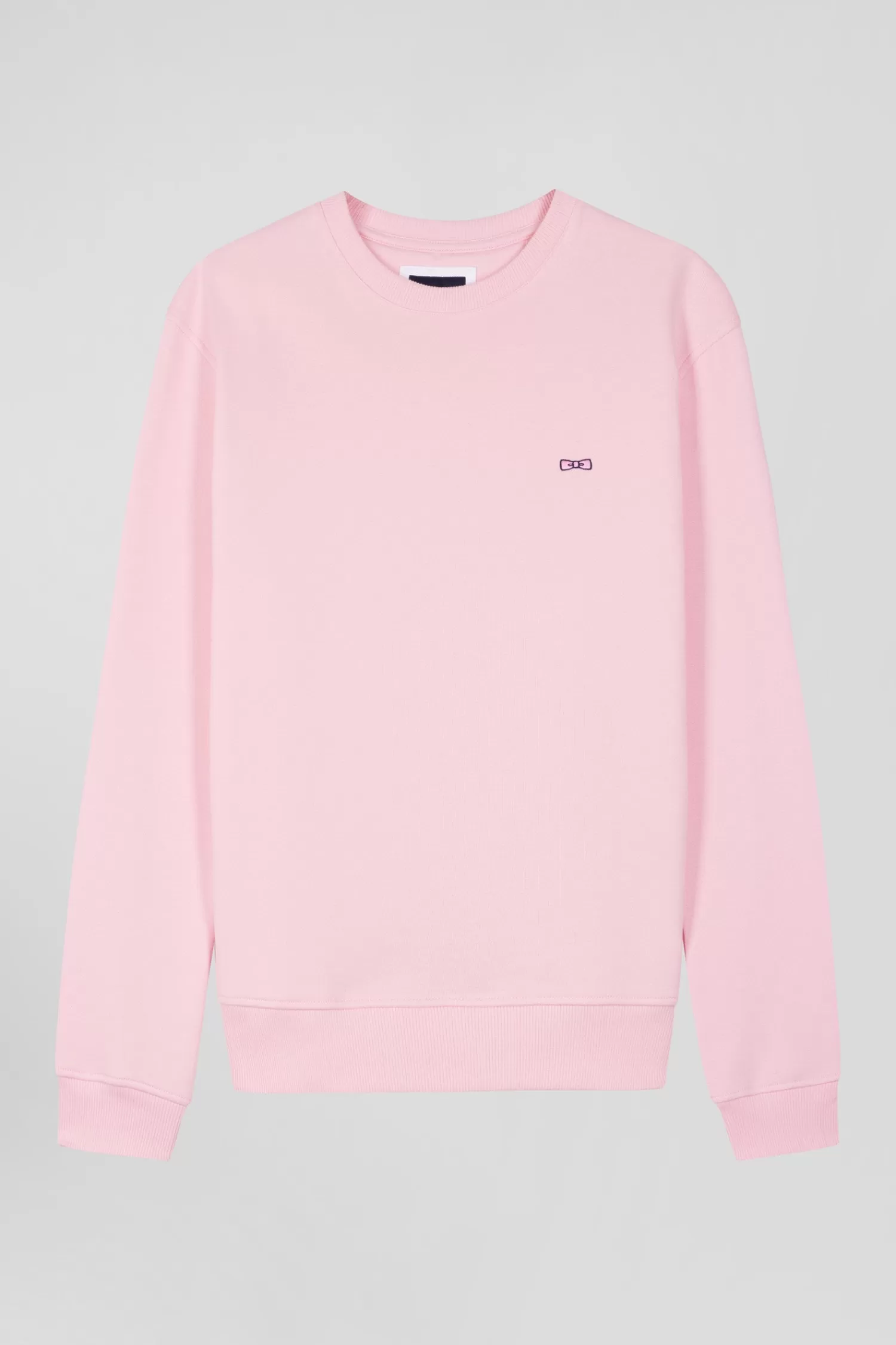 Eden Park Regular pink brushed cotton fleece sweatshirt< Sweatshirts