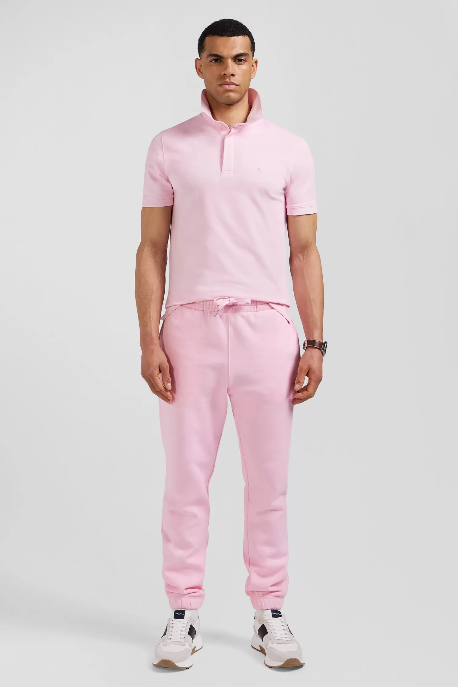 Eden Park Regular pink brushed fleece jogging bottoms< Pants