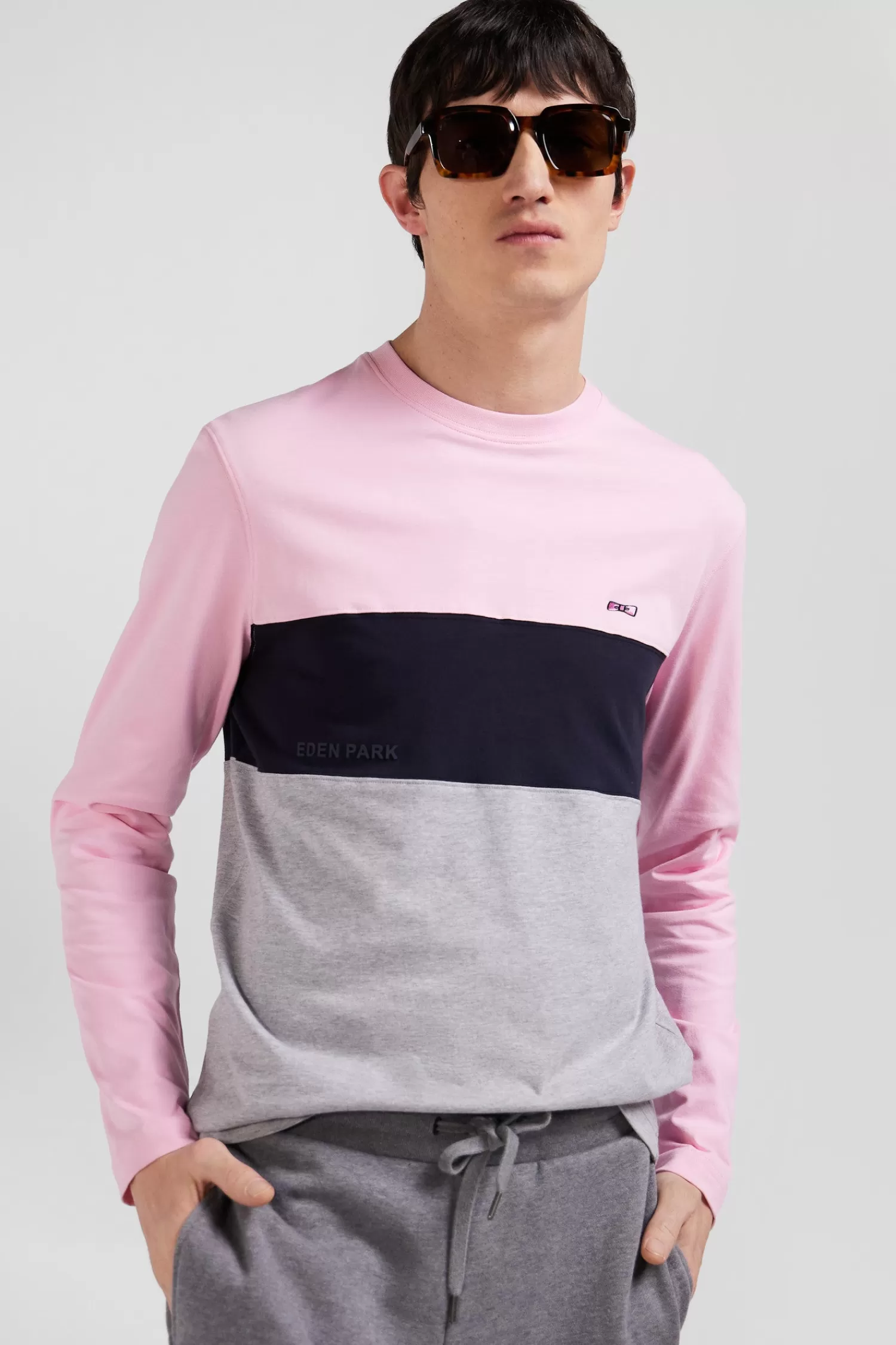 regular_pink_colorblock_longsleeved_cotton_tshirt_2.webp Eden Park Regular pink colorblock long-sleeved cotton T-shirt< T-shirts
