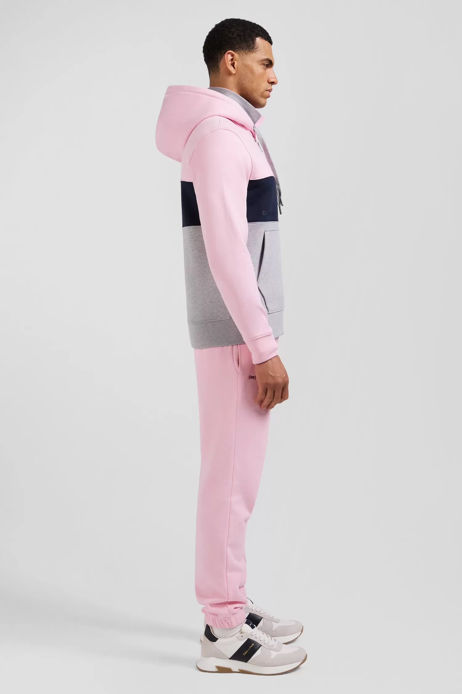 regular_pink_colorblock_zipped_cotton_hoodie_4.webp Eden Park Regular pink colorblock zipped cotton hoodie< Sweatshirts