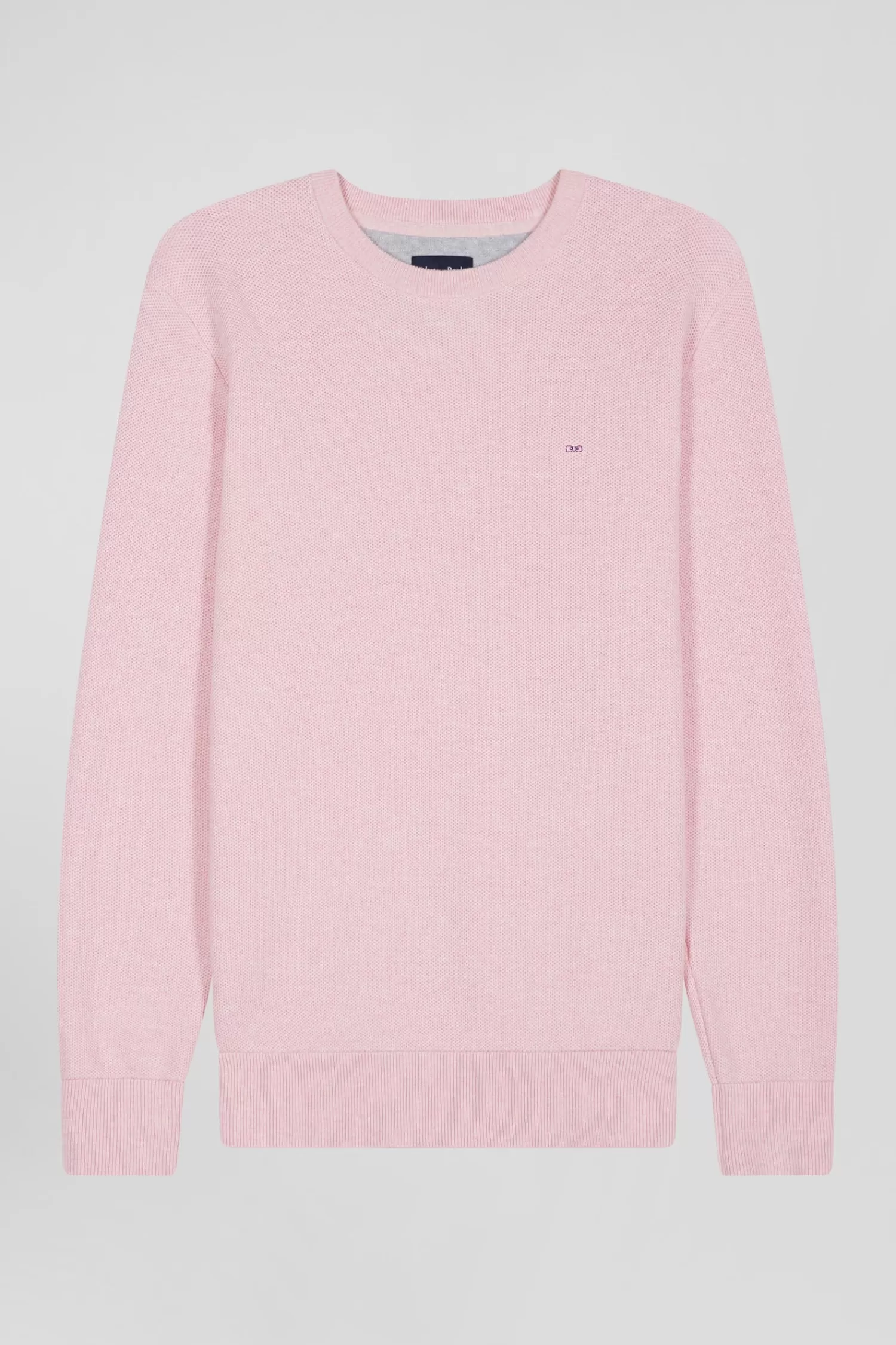 Eden Park Regular pink cotton crew neck jumper< Sweaters
