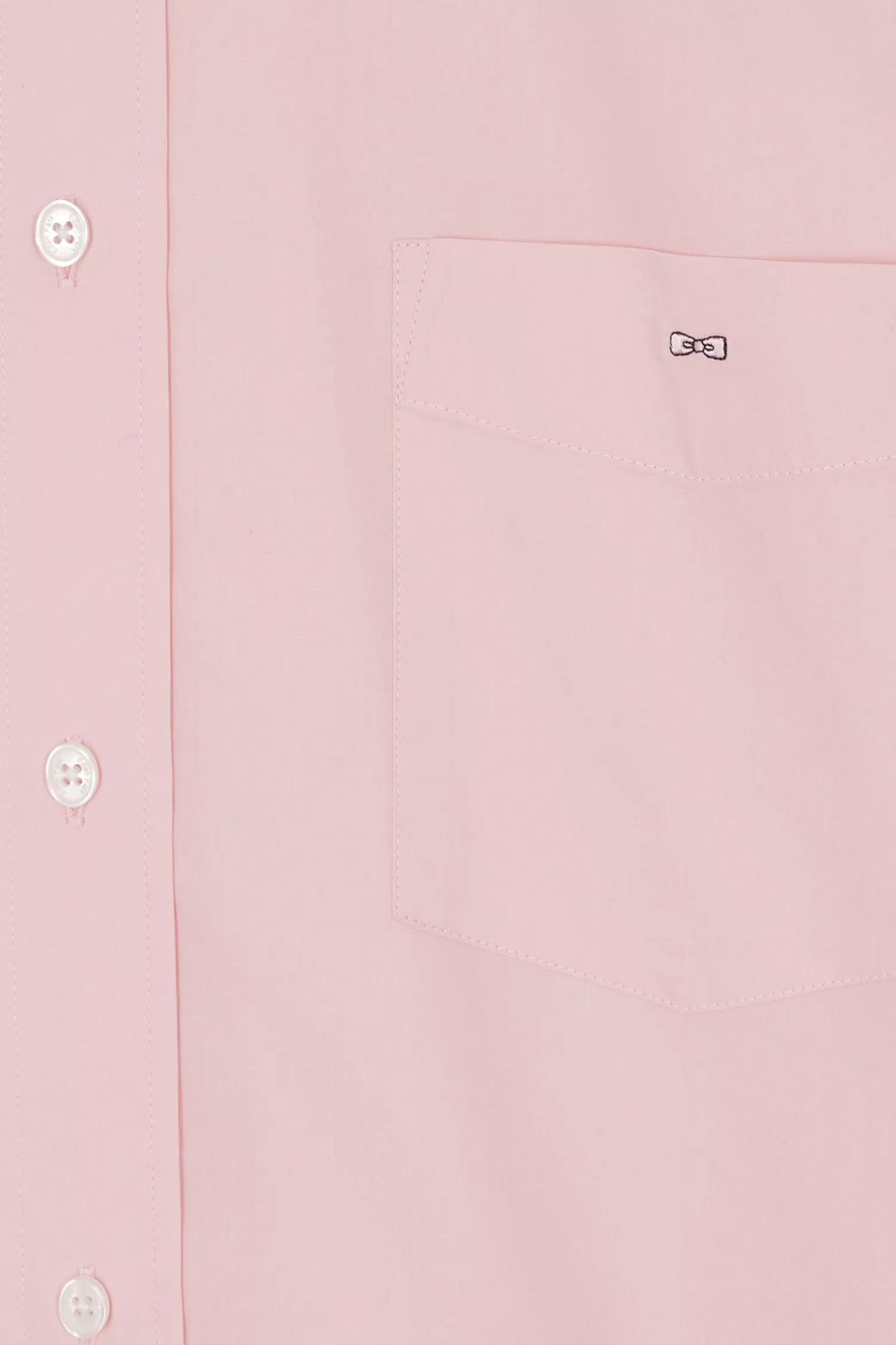 Eden Park Regular pink cotton poplin shirt with button-down collar and printed elbow patches< Shirts