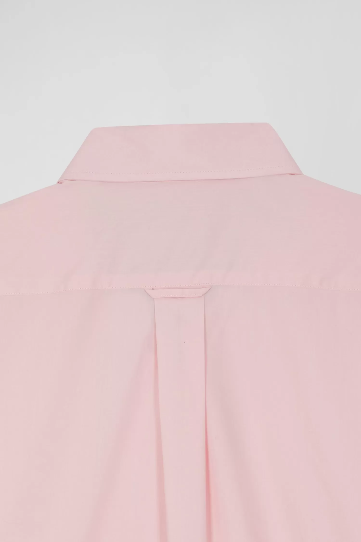 Eden Park Regular pink cotton poplin shirt with button-down collar and printed elbow patches< Shirts