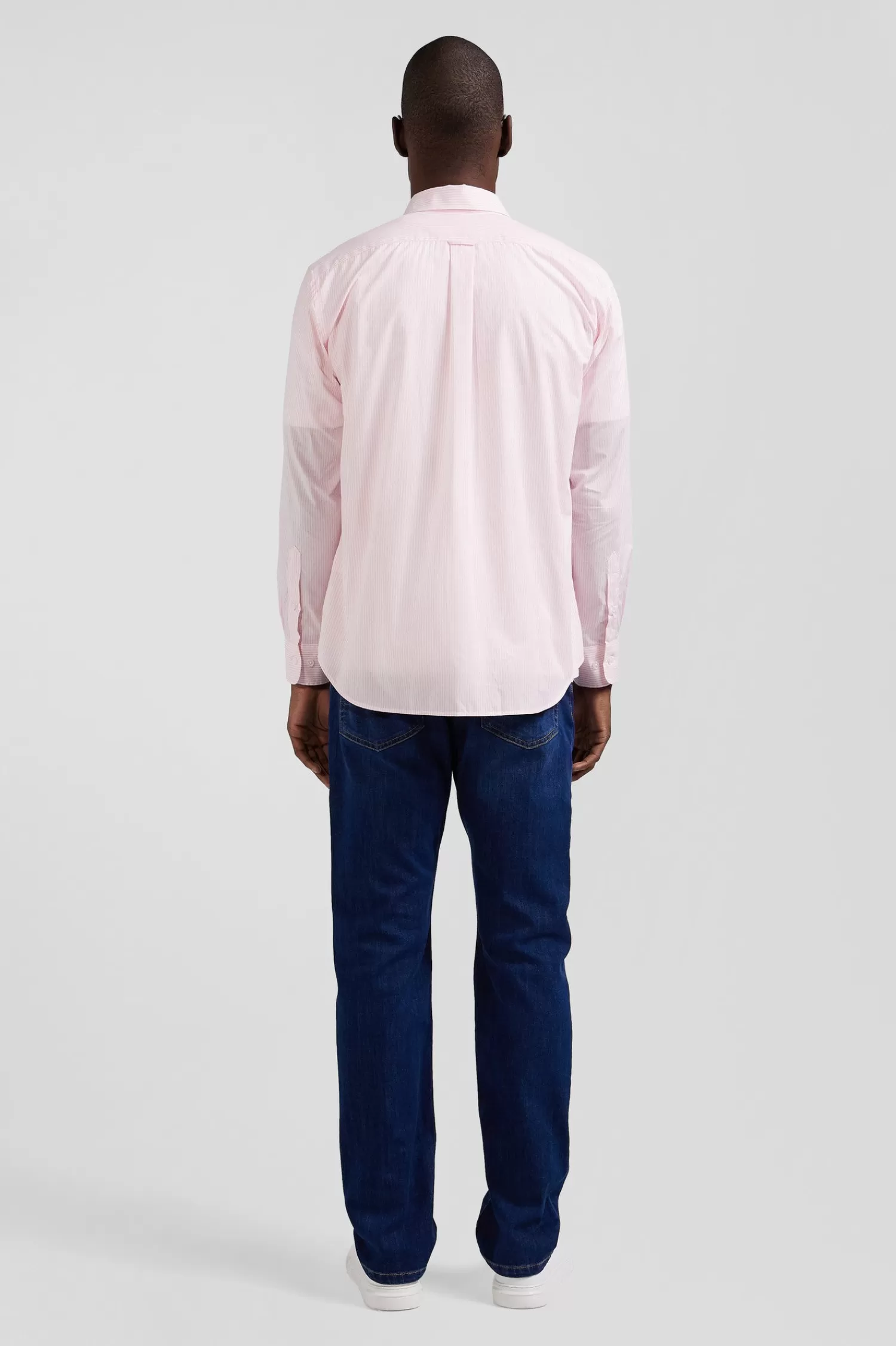 regular_pink_striped_cotton_jacquard_shirt_5.webp Eden Park Regular pink striped cotton jacquard shirt< Shirts