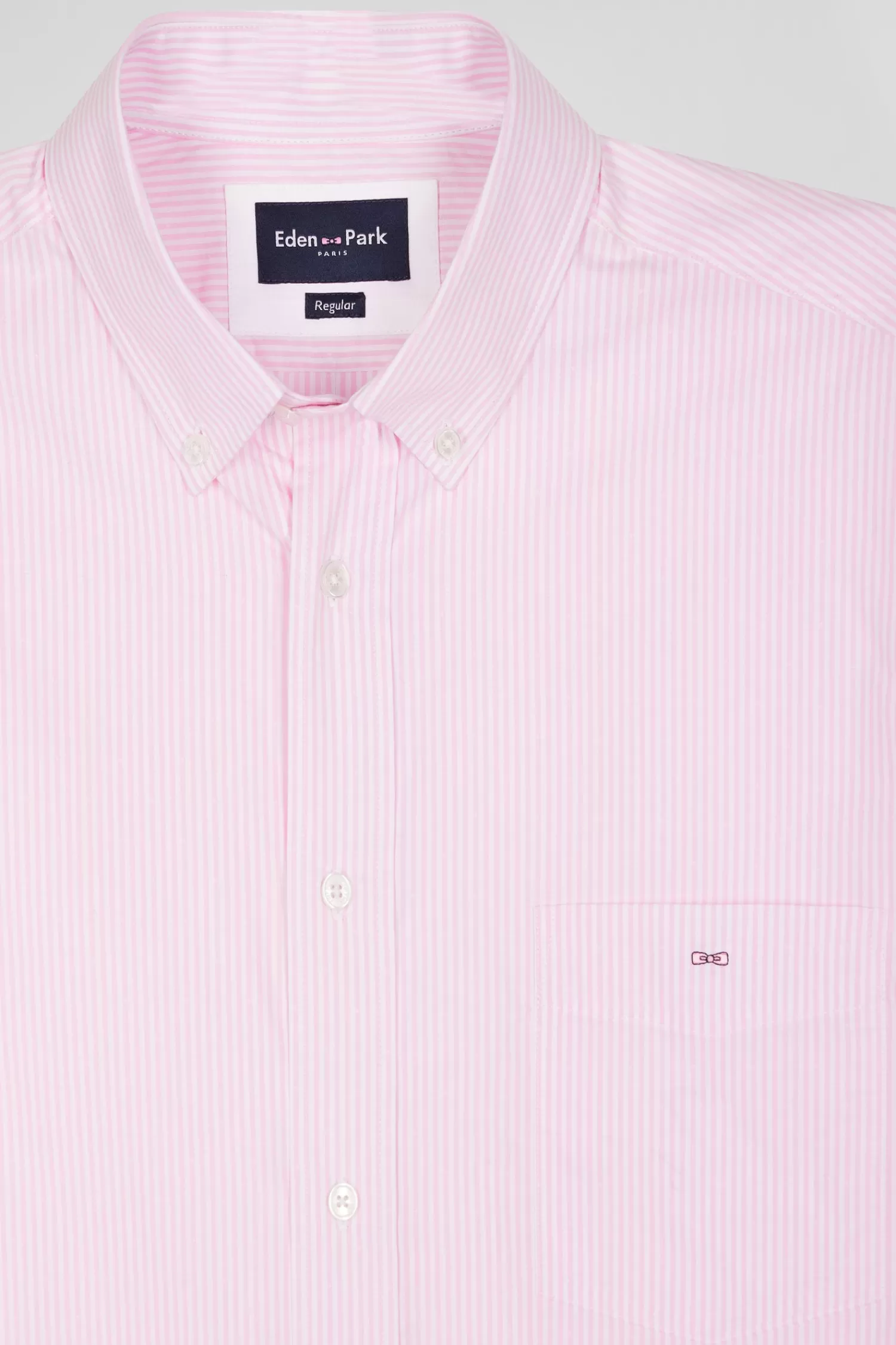 regular_pink_striped_cotton_jacquard_shirt_6.webp Eden Park Regular pink striped cotton jacquard shirt< Shirts