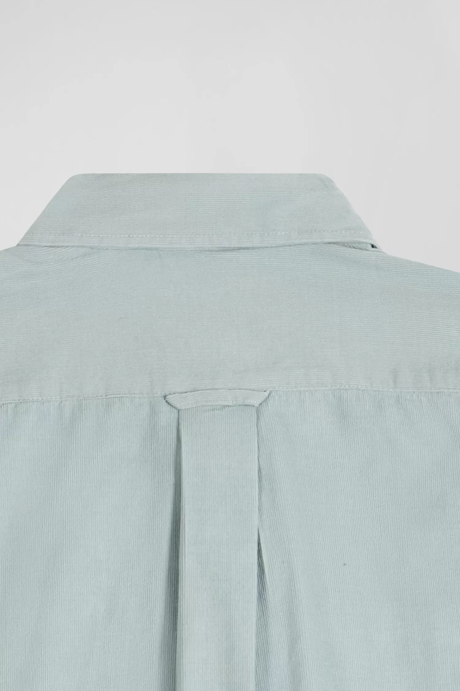 Eden Park Regular plain aqua green cotton shirt with button-down collar and chest pocket< Shirts
