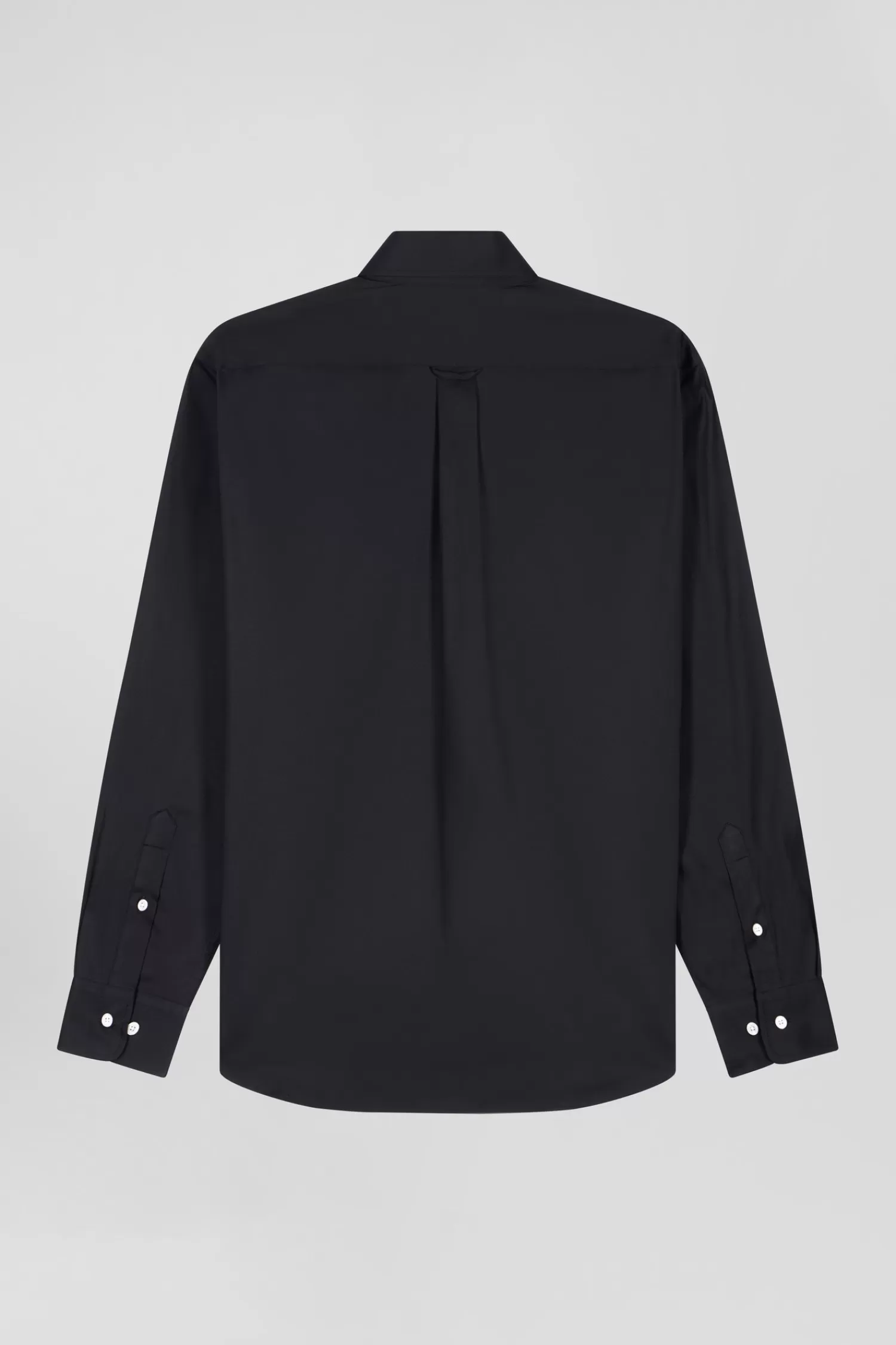 regular_plain_black_mixed_stretch_cotton_shirt_3.webp Eden Park Regular plain black mixed stretch cotton shirt< Shirts