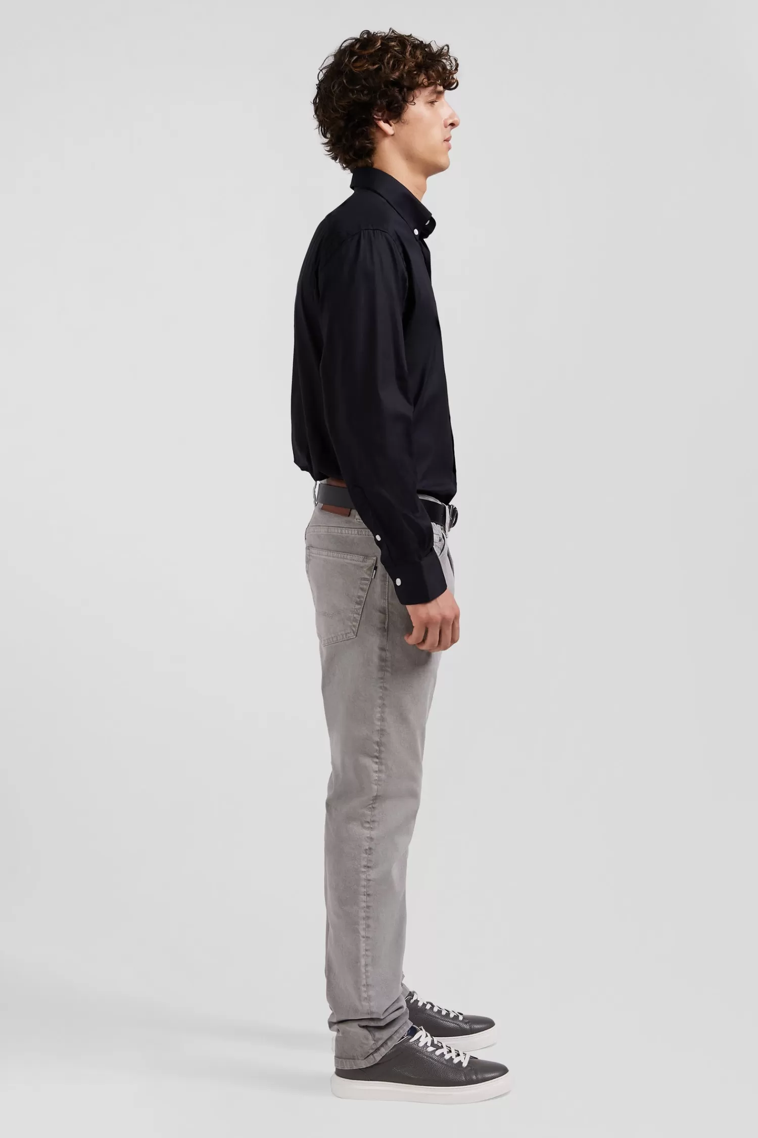 regular_plain_black_mixed_stretch_cotton_shirt_4.webp Eden Park Regular plain black mixed stretch cotton shirt< Shirts