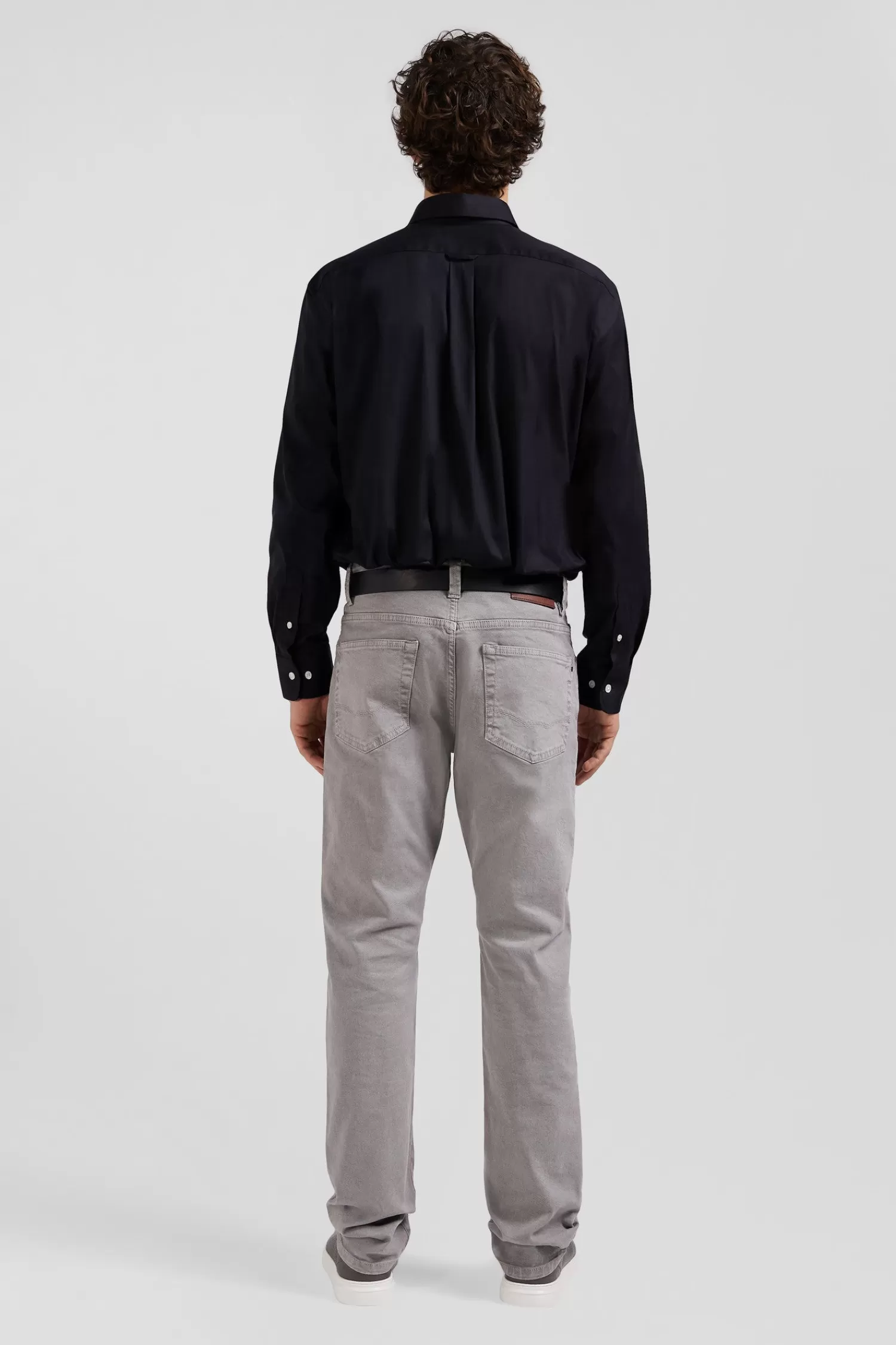 regular_plain_black_mixed_stretch_cotton_shirt_5.webp Eden Park Regular plain black mixed stretch cotton shirt< Shirts