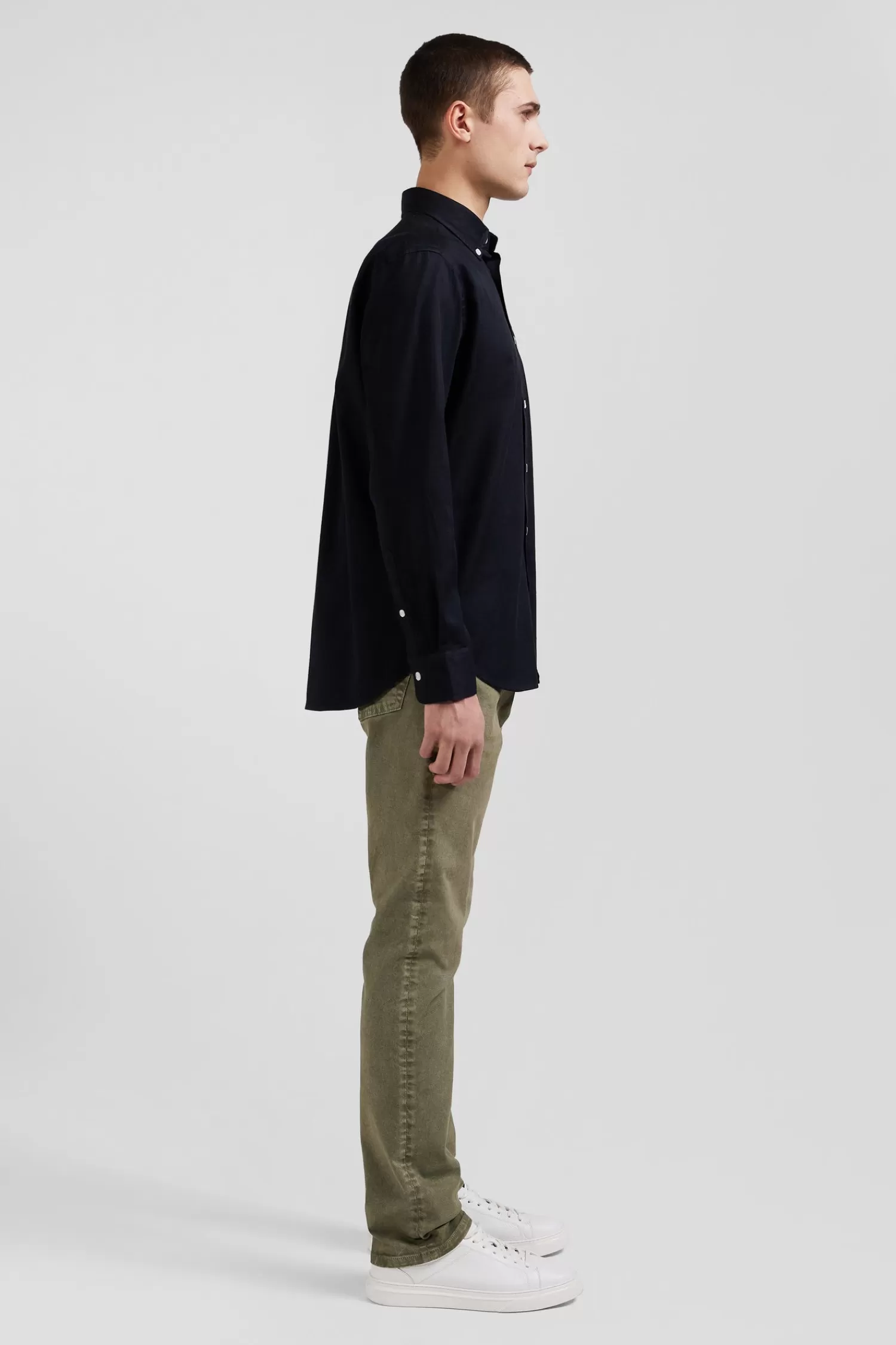 regular_plain_black_piqu_cotton_shirt_4.webp Eden Park Regular plain black piqué cotton shirt< Shirts