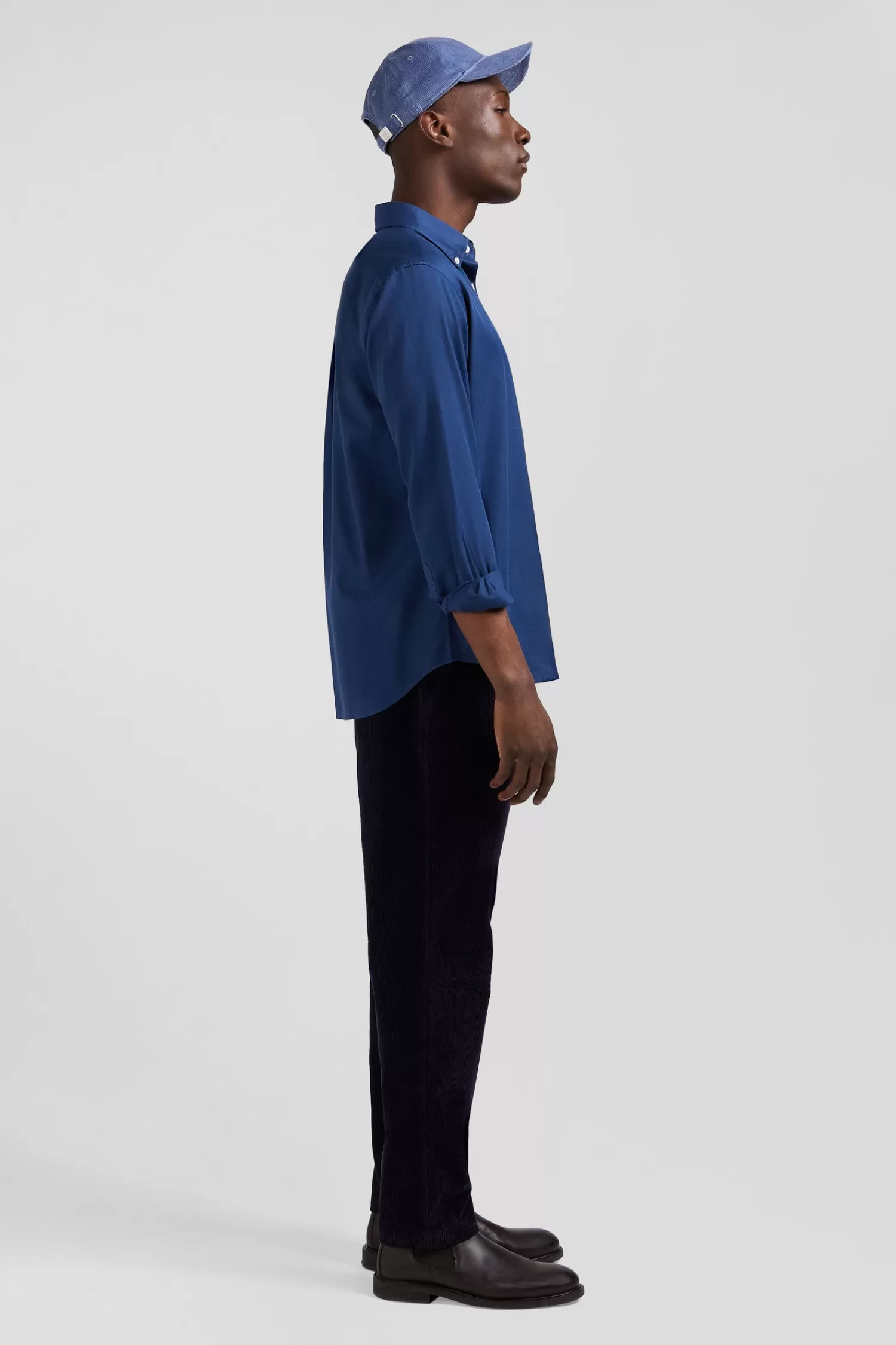 regular_plain_blue_piqu_cotton_shirt_4.webp Eden Park Regular plain blue piqué cotton shirt< Shirts