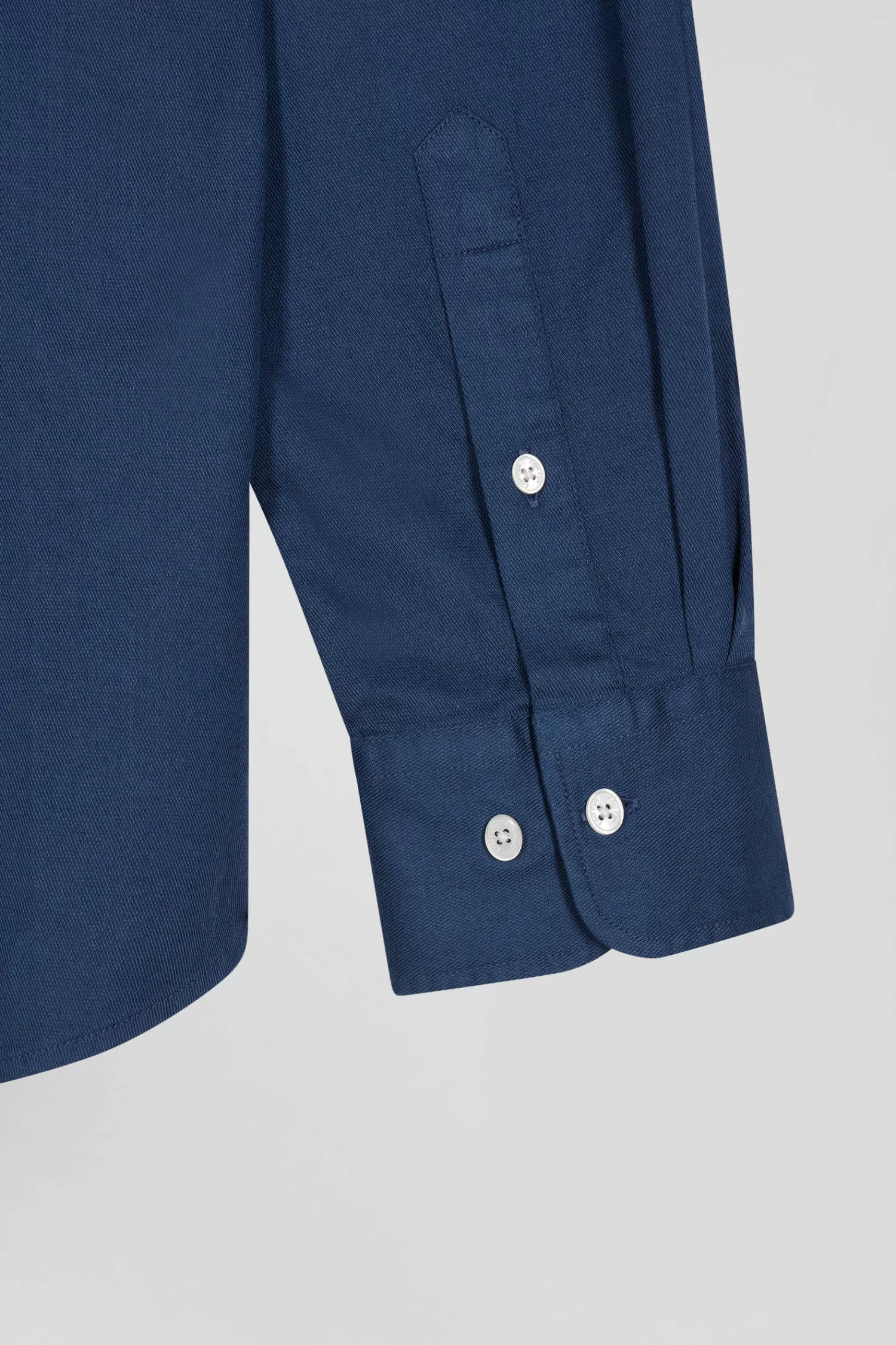regular_plain_blue_piqu_cotton_shirt_7.webp Eden Park Regular plain blue piqué cotton shirt< Shirts