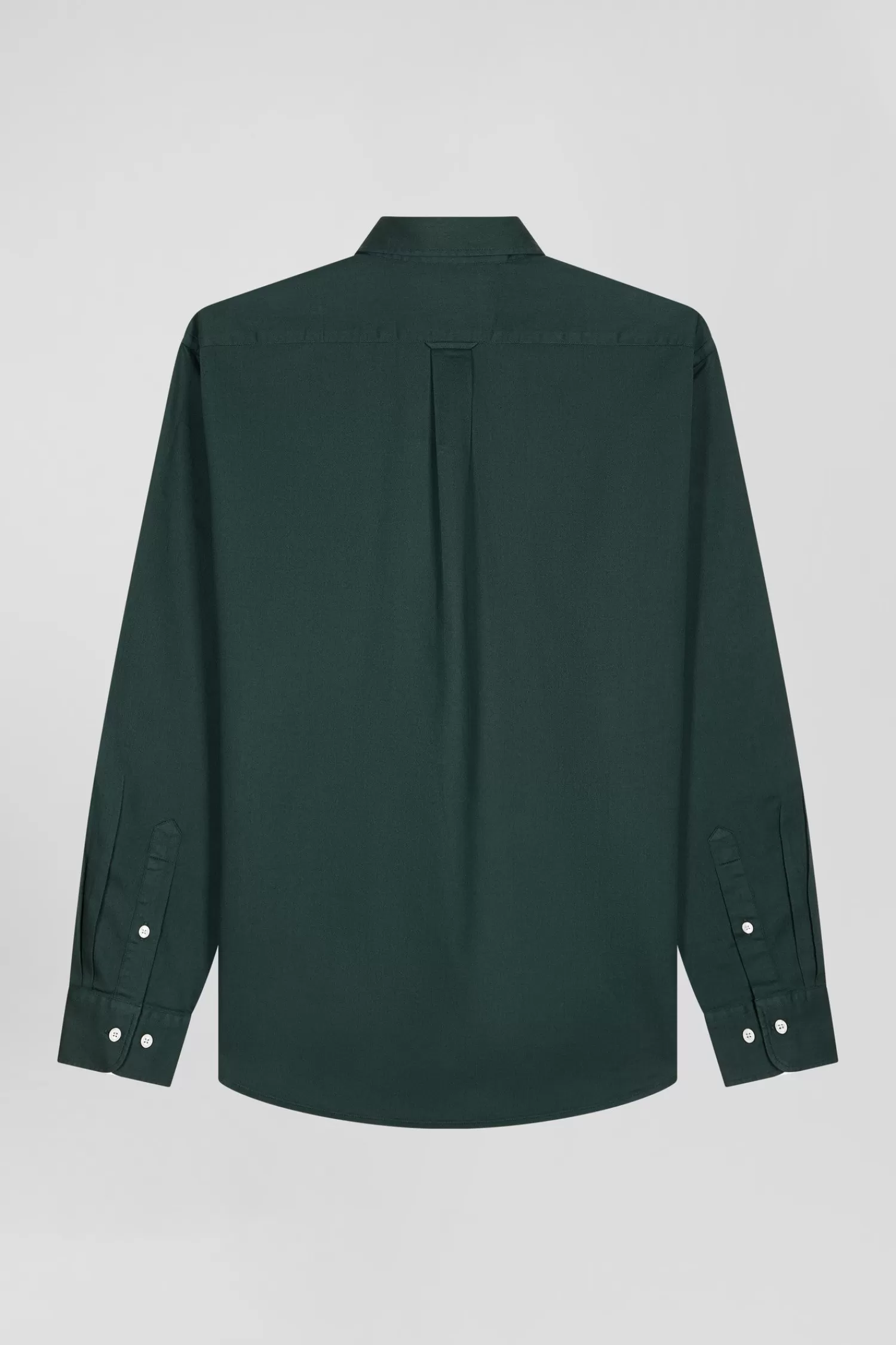 regular_plain_green_piqu_cotton_shirt_3.webp Eden Park Regular plain green piqué cotton shirt< Shirts